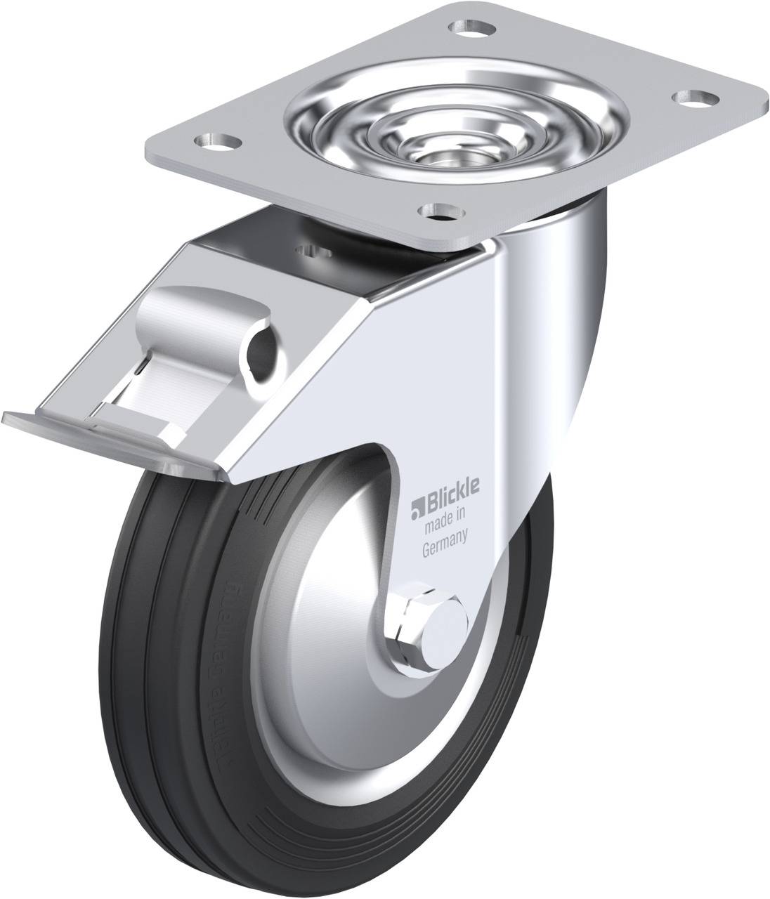 Blickle 620047 LE-VE 160R-FI-FA Kółko skrętne z hamulcem Średnica koła: 160 mm Maksymalne obciążenie: 135 kg 1 szt. - obrazek 1