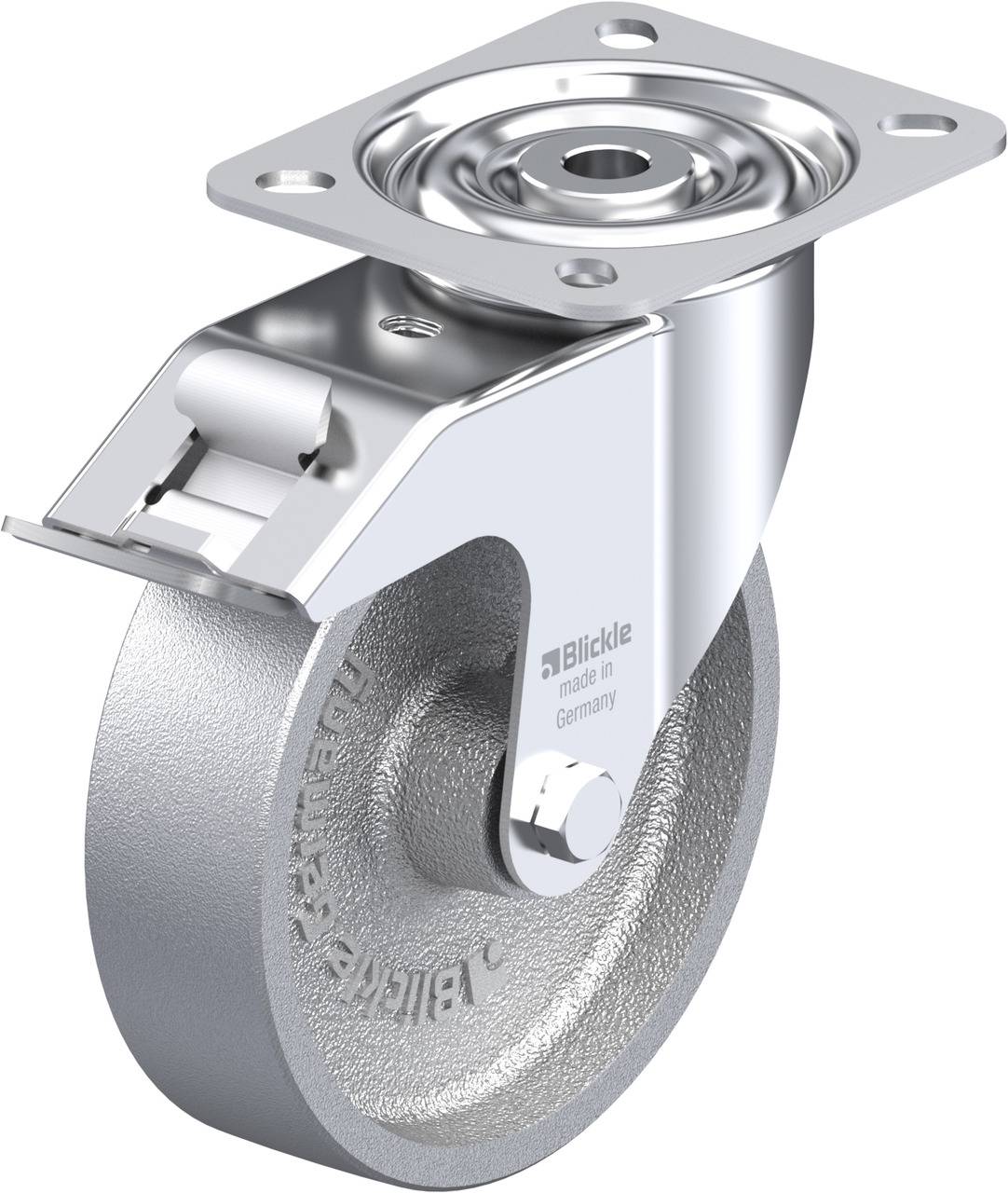 Blickle 763571 LI-G 125G-FI Kółko skrętne z hamulcem Średnica koła: 125 mm Maksymalne obciążenie: 150 kg 1 szt. - obrazek 1