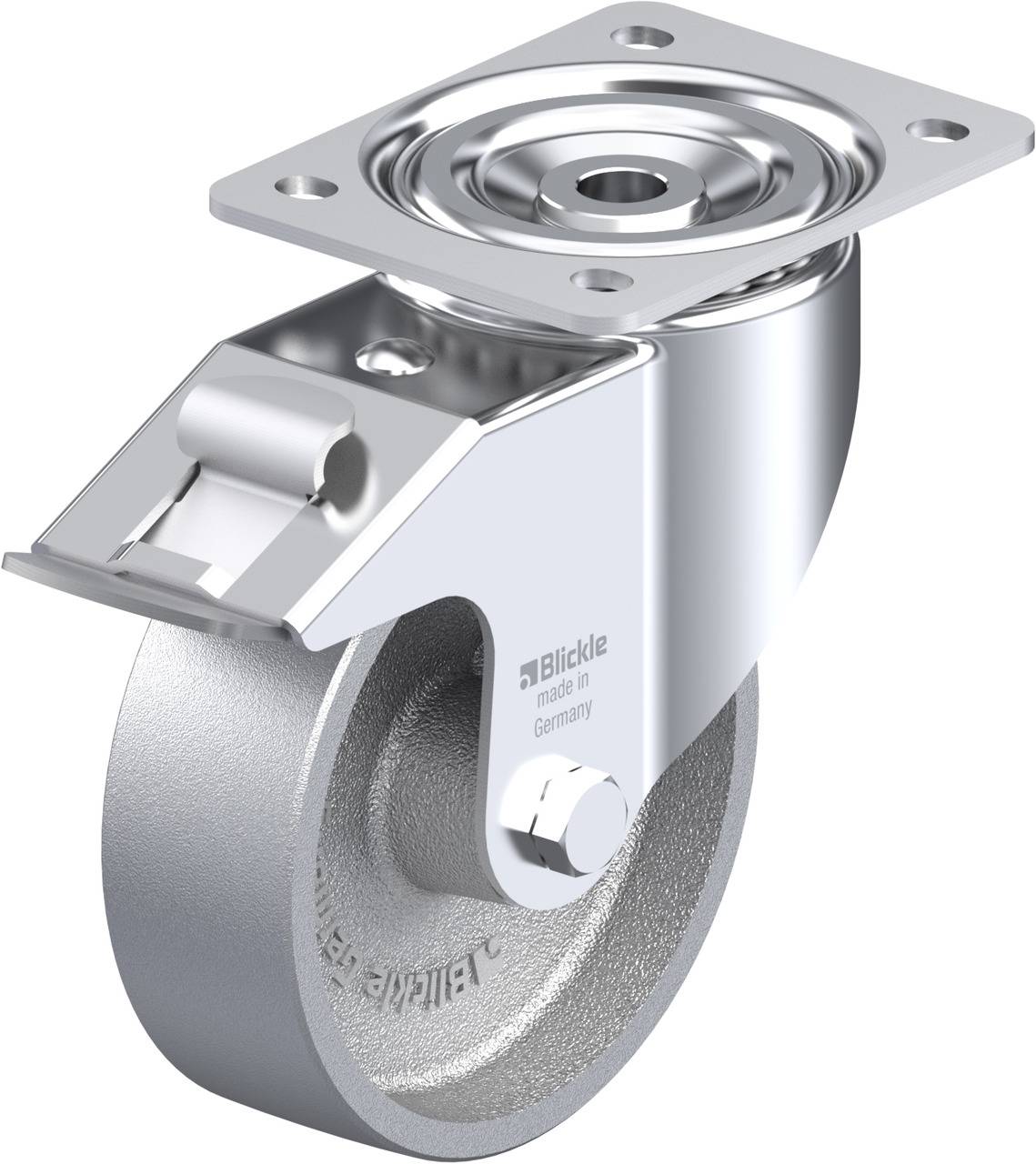 Blickle 763573 LI-G 150G-FI Kółko skrętne z hamulcem Średnica koła: 150 mm Maksymalne obciążenie: 350 kg 1 szt. - obrazek 1