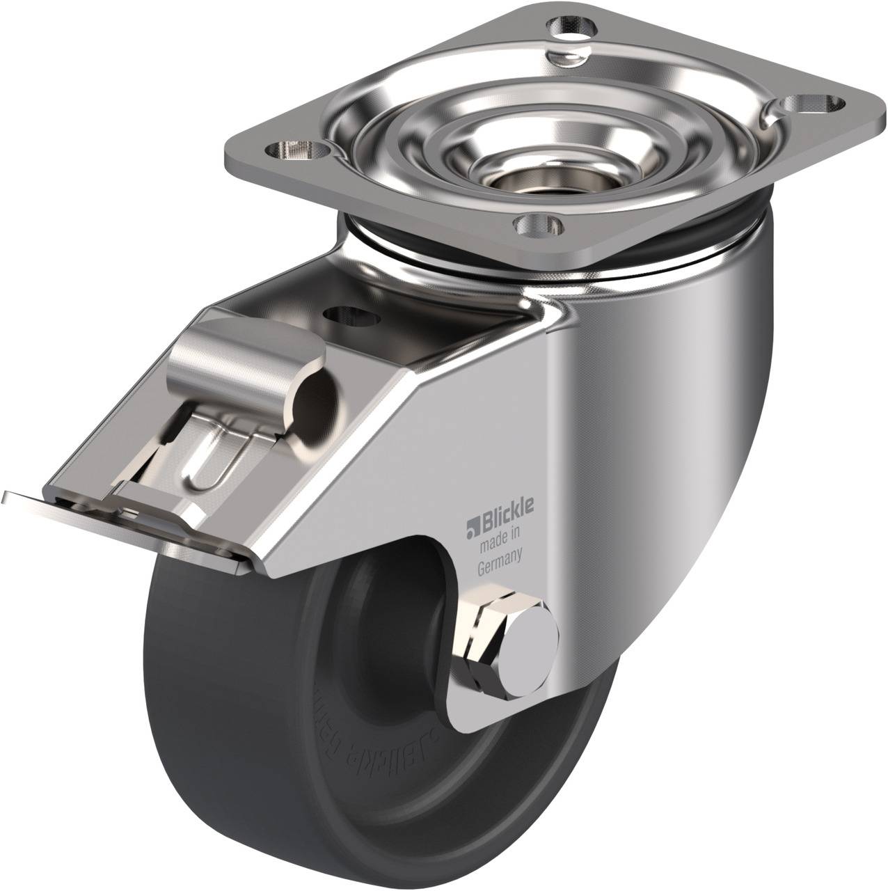 Blickle 754698 LIKX-POHI 102G-1-FI Kółko skrętne z hamulcem Średnica koła: 100 mm Maksymalne obciążenie: 250 kg 1 szt. - obrazek 1