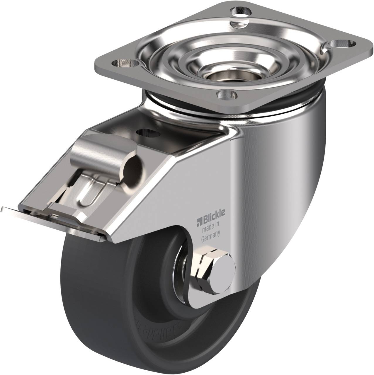 Blickle 754700 LIKX-POHI 102HXK-1-FI Kółko skrętne z hamulcem Średnica koła: 100 mm Maksymalne obciążenie: 250 kg 1 szt. - obrazek 1