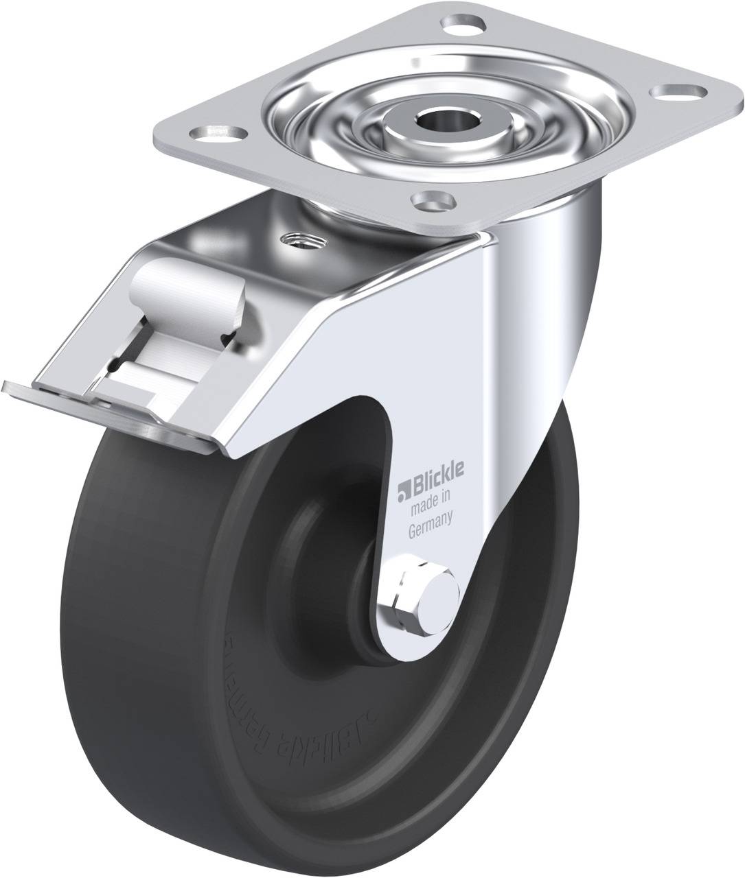 Blickle 758739 LI-POHI 125G-FI Kółko skrętne z hamulcem Średnica koła: 125 mm Maksymalne obciążenie: 150 kg 1 szt. - obrazek 1