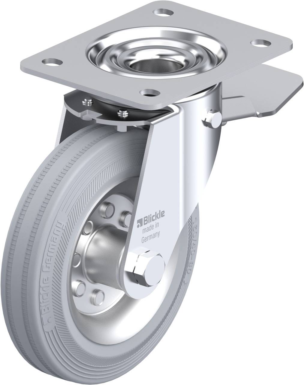 Blickle 629865 LE-VE 160R-ST-SG Kółko skrętne z hamulcem Średnica koła: 160 mm Maksymalne obciążenie: 135 kg 1 szt. - obrazek 1