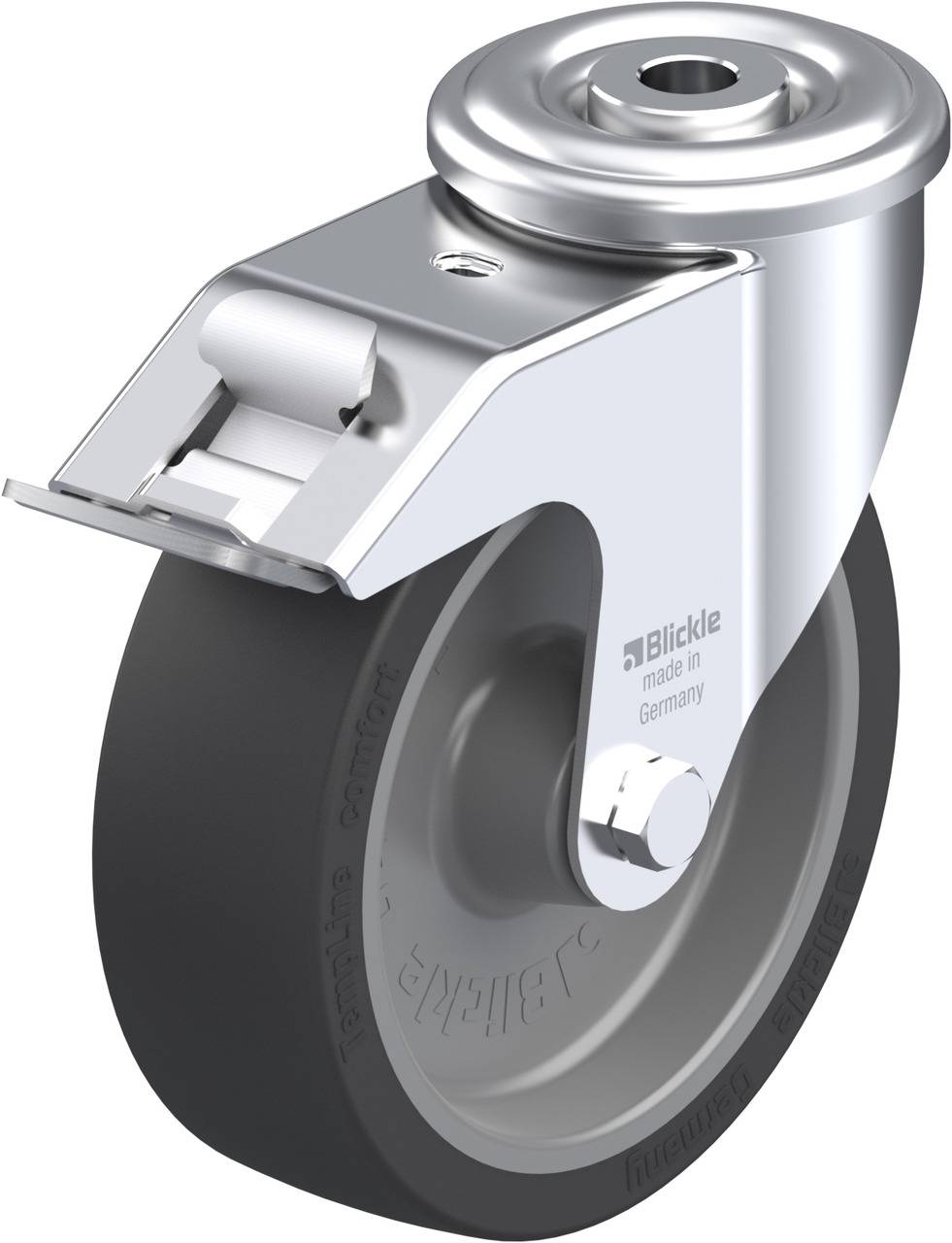 Blickle 845645 LIR-POSI 125G-FI Kółko skrętne z hamulcem Średnica koła: 125 mm Maksymalne obciążenie: 120 kg 1 szt. - obrazek 1