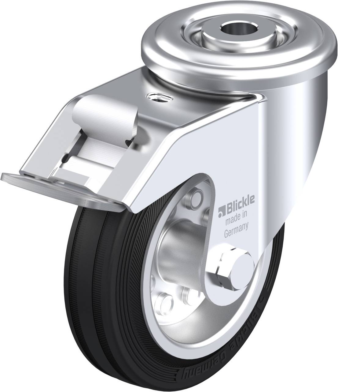 Blickle 763594 LIR-VEHI 100R-FI Kółko skrętne z hamulcem Średnica koła: 100 mm Maksymalne obciążenie: 65 kg 1 szt. - obrazek 1