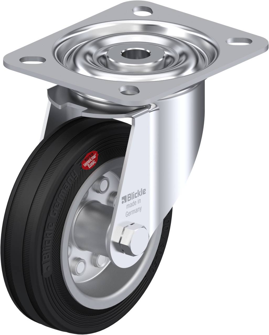 Blickle 611020 LI-VEHI 100R Kółko skrętne Średnica koła: 100 mm Maksymalne obciążenie: 65 kg 1 szt. - obrazek 1