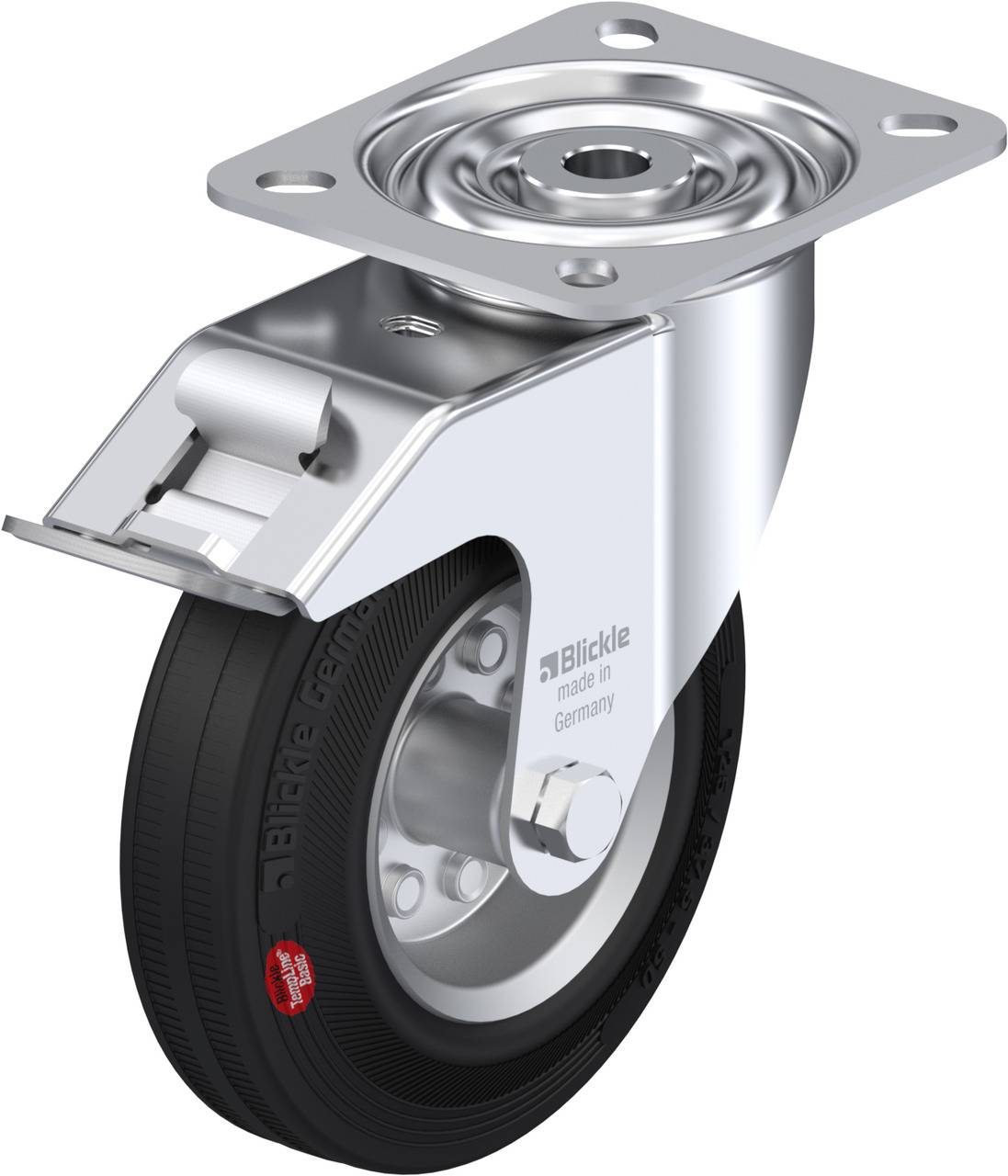 Blickle 763580 LI-VEHI 125R-FI Kółko skrętne z hamulcem Średnica koła: 125 mm Maksymalne obciążenie: 90 kg 1 szt. - obrazek 1