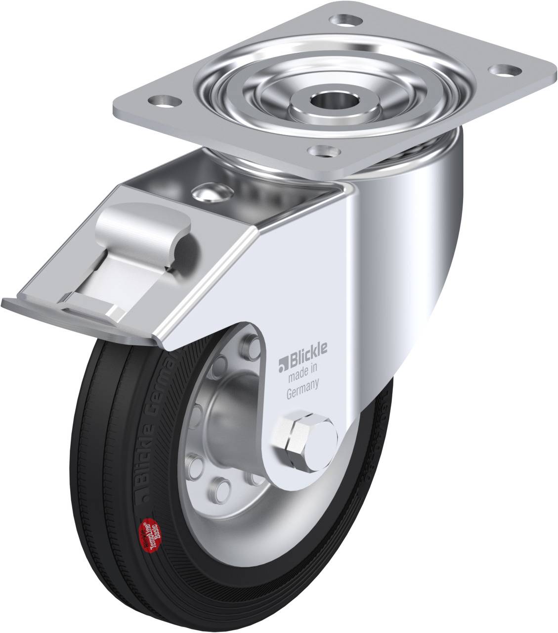 Blickle 763581 LI-VEHI 160R-FI Kółko skrętne z hamulcem Średnica koła: 160 mm Maksymalne obciążenie: 120 kg 1 szt. - obrazek 1