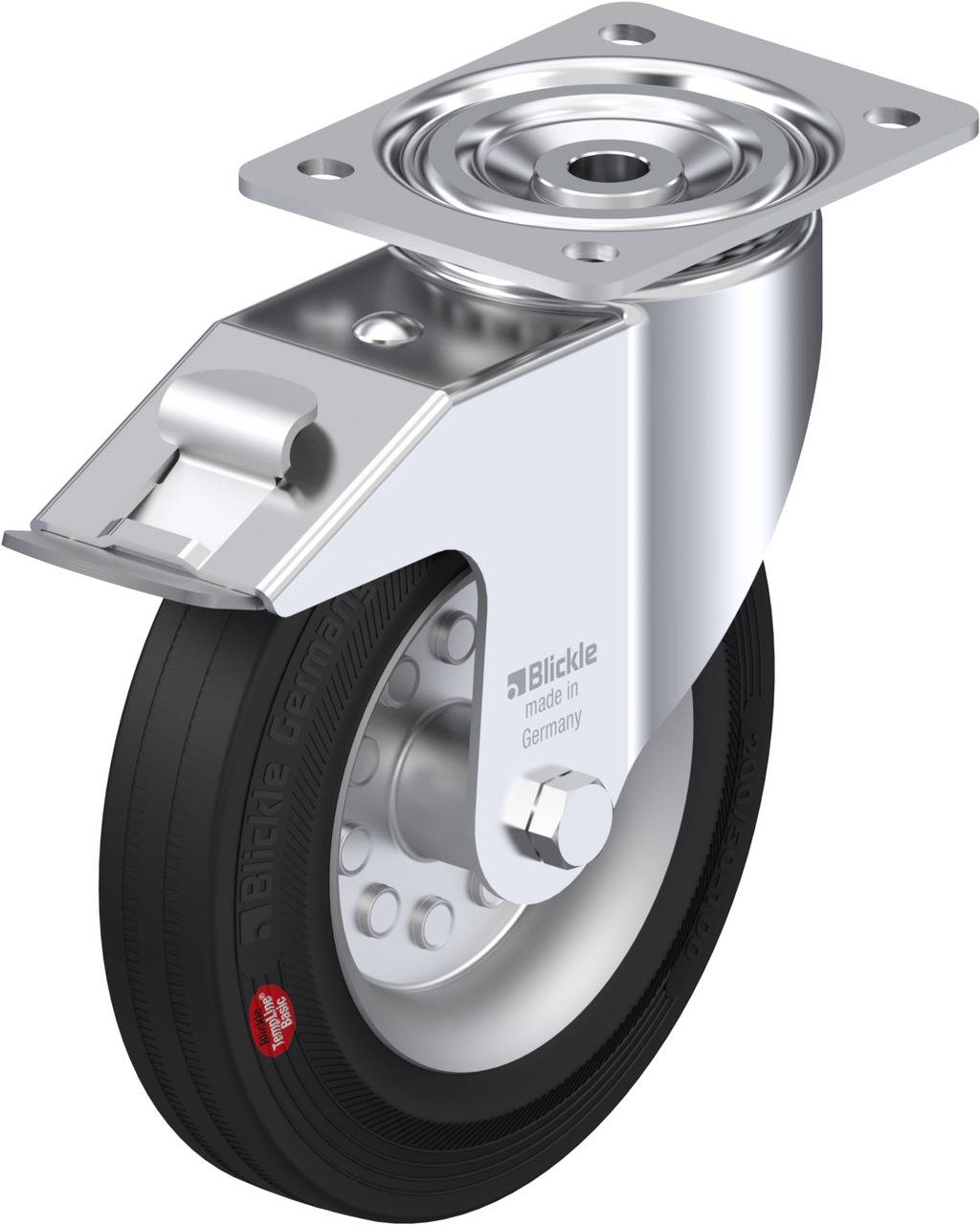 Blickle 763582 LI-VEHI 200R-FI Kółko skrętne z hamulcem Średnica koła: 200 mm Maksymalne obciążenie: 180 kg 1 szt. - obrazek 1