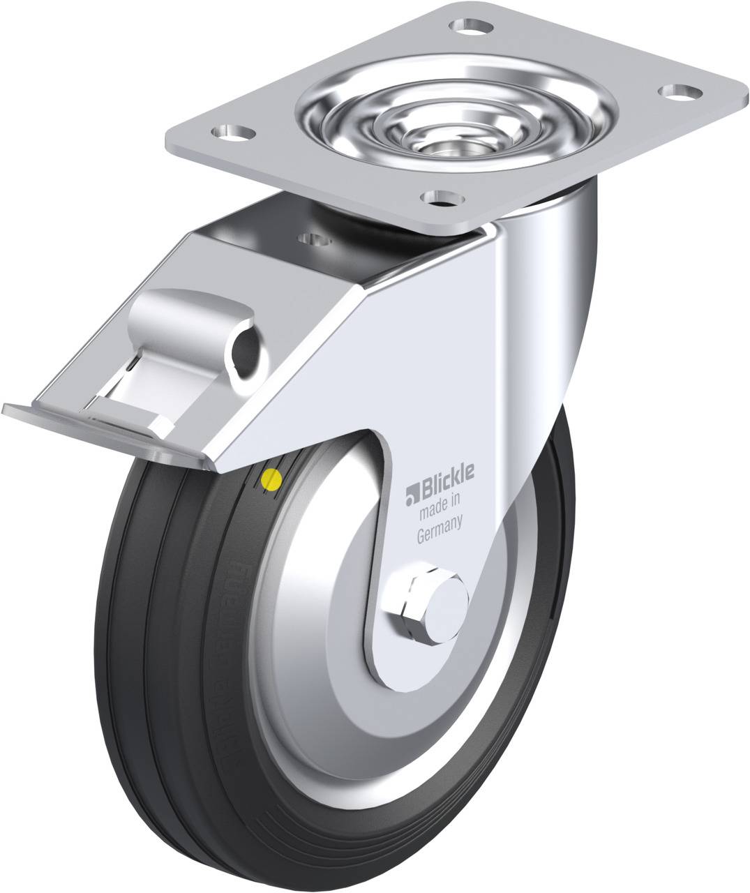 Blickle 749716 LE-VE 180R-FI-EL-FA Kółko skrętne z hamulcem Średnica koła: 180 mm Maksymalne obciążenie: 170 kg 1 szt. - obrazek 1