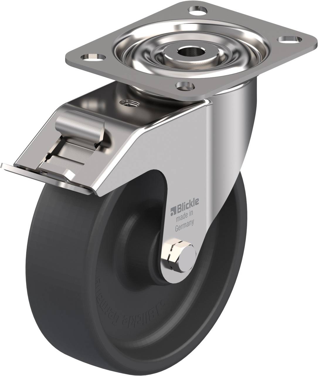 Blickle 758741 LIX-POHI 125G-FI Kółko skrętne z hamulcem Średnica koła: 125 mm Maksymalne obciążenie: 150 kg 1 szt. - obrazek 1