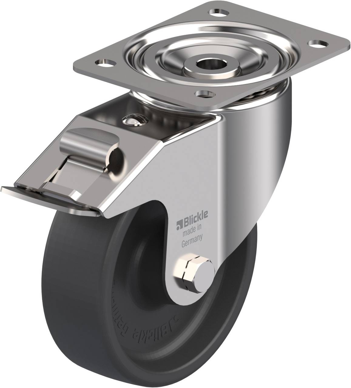 Blickle 754737 LIX-POHI 150G-FI Kółko skrętne z hamulcem Średnica koła: 150 mm Maksymalne obciążenie: 350 kg 1 szt. - obrazek 1