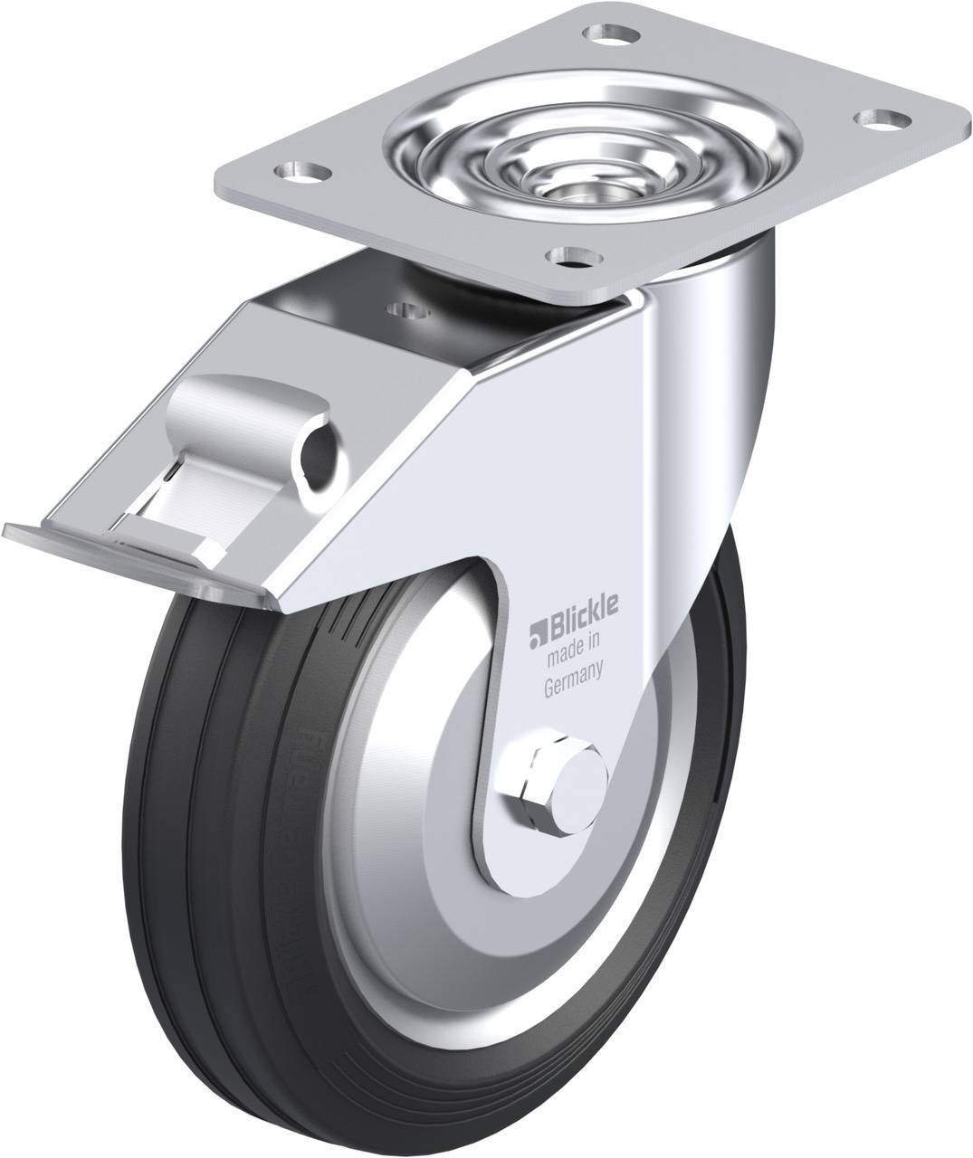 Blickle 693333 LE-VE 180R-FI-FA Kółko skrętne z hamulcem Średnica koła: 180 mm Maksymalne obciążenie: 170 kg 1 szt. - obrazek 1