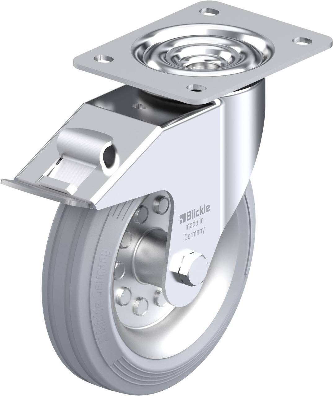 Blickle 631002 LE-VE 180R-FI-SG Kółko skrętne z hamulcem Średnica koła: 180 mm Maksymalne obciążenie: 170 kg 1 szt. - obrazek 1