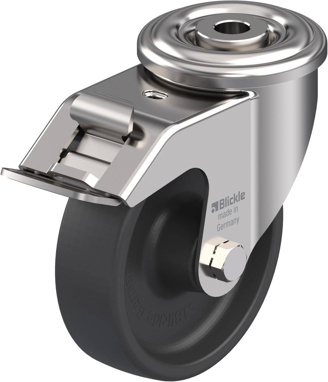 Blickle 853725 LIXR-POHI 100G-FI-OF Kółko skrętne z hamulcem Średnica koła: 100 mm Maksymalne obciążenie: 150 kg 1 szt. - obrazek 1
