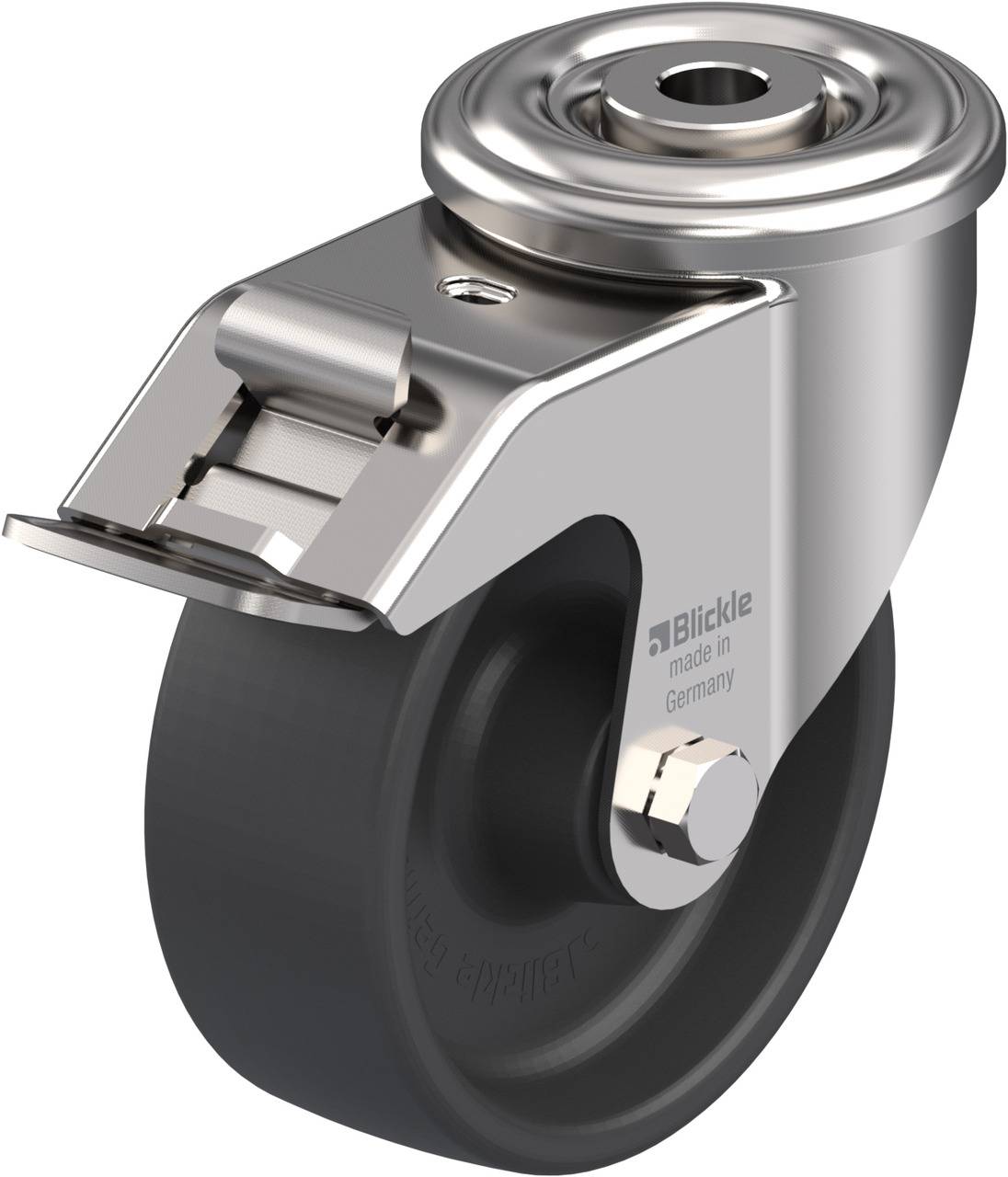 Blickle 754751 LIXR-POHI 102G-FI Kółko skrętne z hamulcem Średnica koła: 100 mm Maksymalne obciążenie: 150 kg 1 szt. - obrazek 1