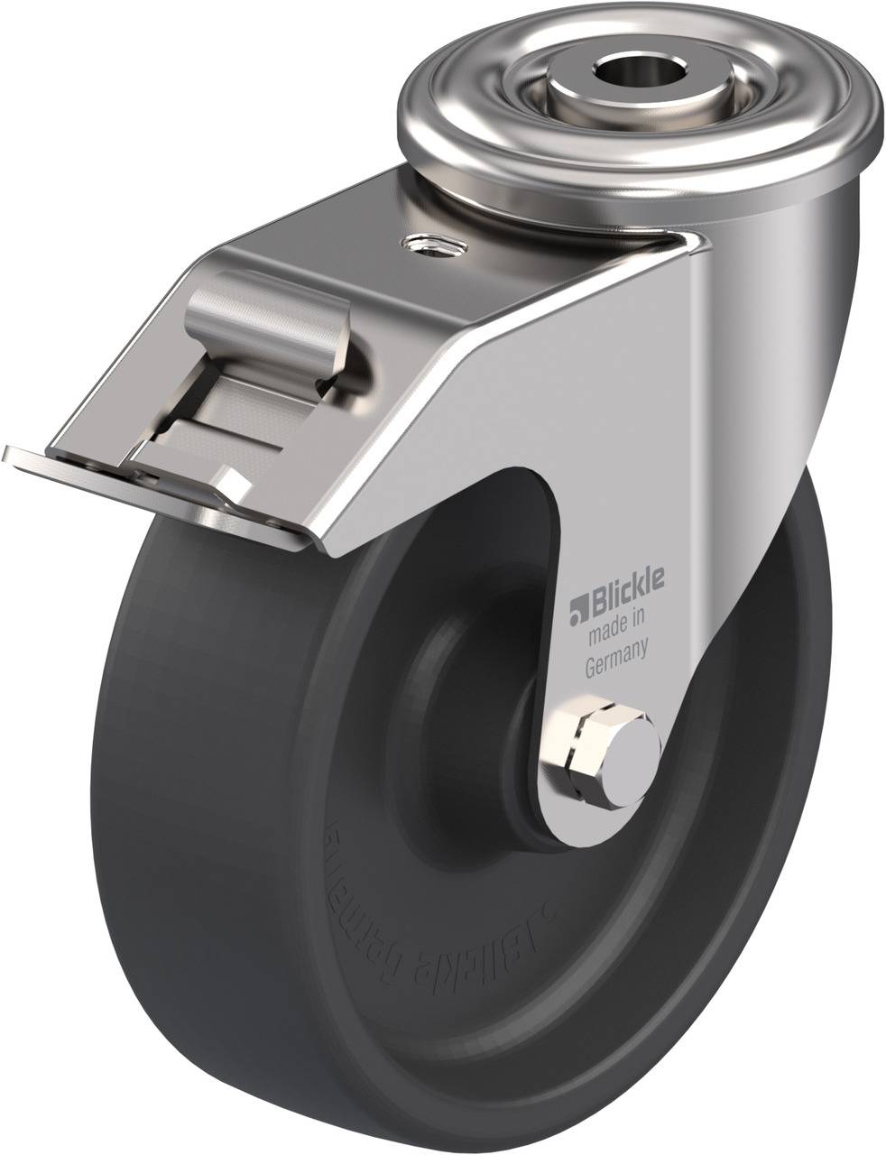 Blickle 754755 LIXR-POHI 125G-FI Kółko skrętne z hamulcem Średnica koła: 125 mm Maksymalne obciążenie: 150 kg 1 szt. - obrazek 1