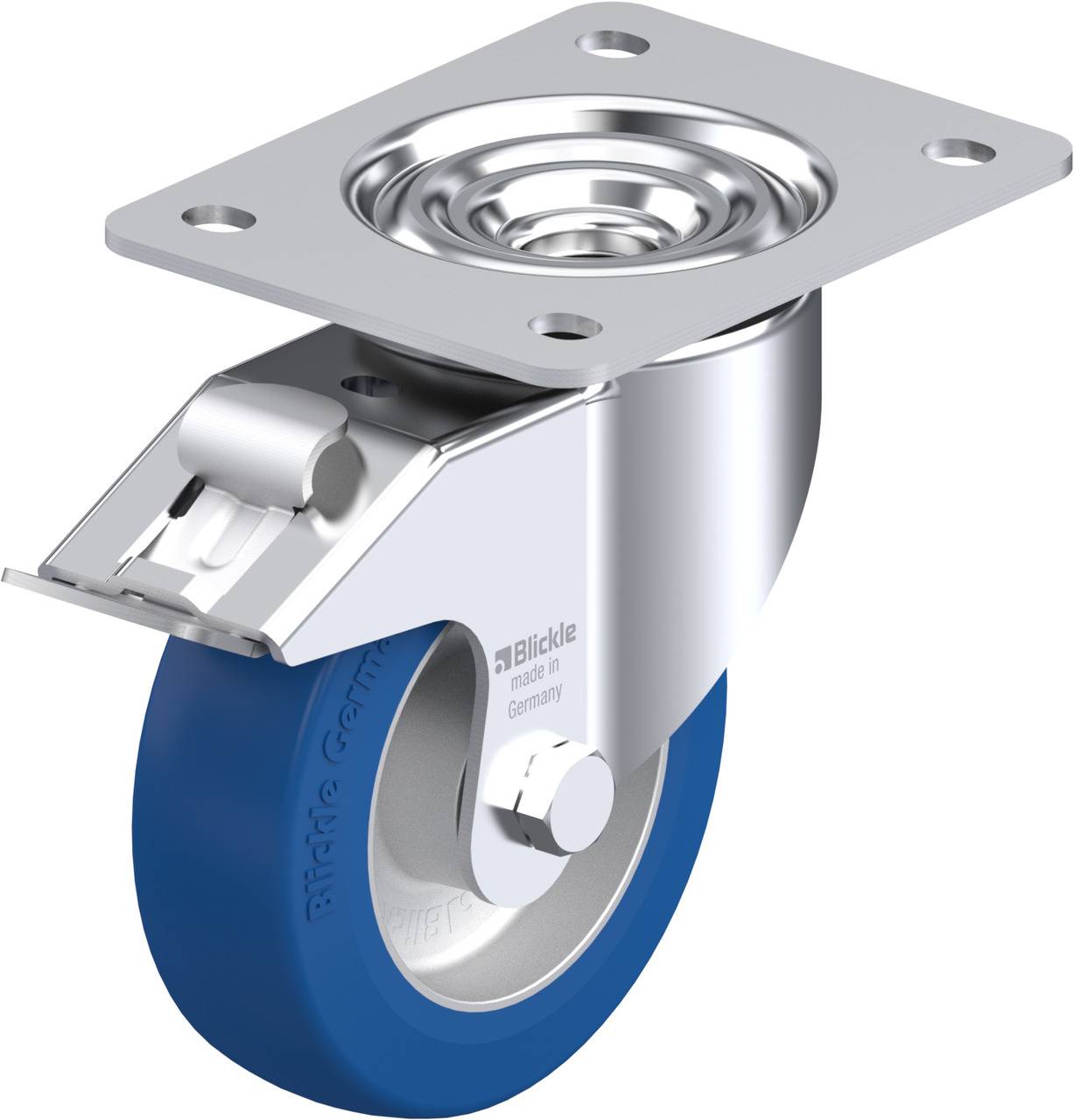 Blickle 742707 LK-ALBS 125K-3-FI Kółko skrętne z hamulcem Średnica koła: 125 mm Maksymalne obciążenie: 350 kg 1 szt. - obrazek 1