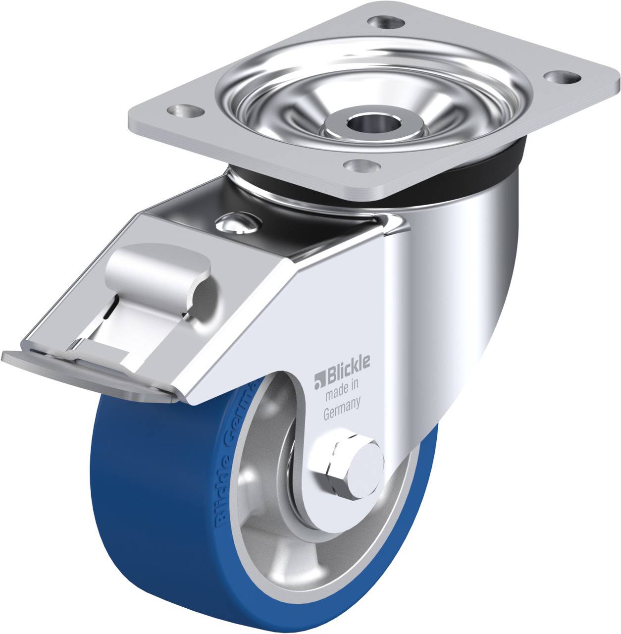 Blickle 754762 LK-ALBS 127K-FI Kółko skrętne z hamulcem Średnica koła: 125 mm Maksymalne obciążenie: 450 kg 1 szt. - obrazek 1