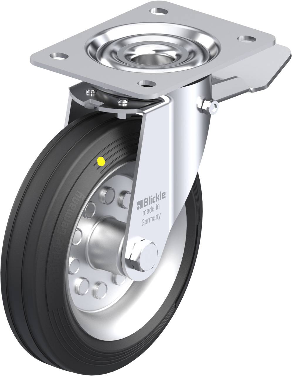Blickle 685271 LE-VE 180R-ST-EL Kółko skrętne z hamulcem Średnica koła: 180 mm Maksymalne obciążenie: 170 kg 1 szt. - obrazek 1