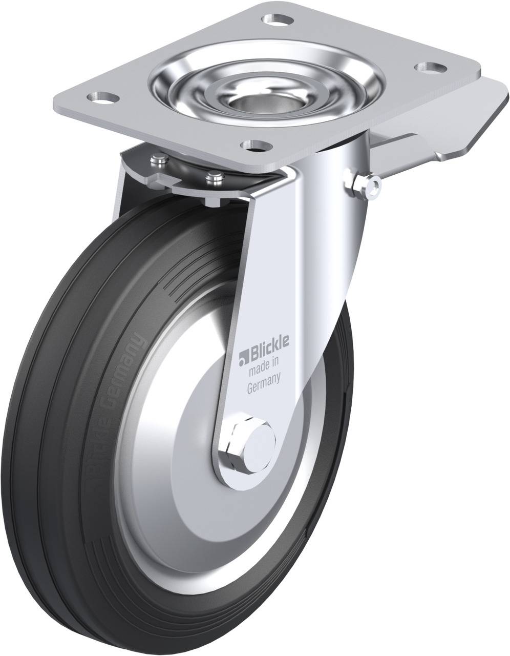 Blickle 749715 LE-VE 180R-ST-FA Kółko skrętne z hamulcem Średnica koła: 180 mm Maksymalne obciążenie: 170 kg 1 szt. - obrazek 1