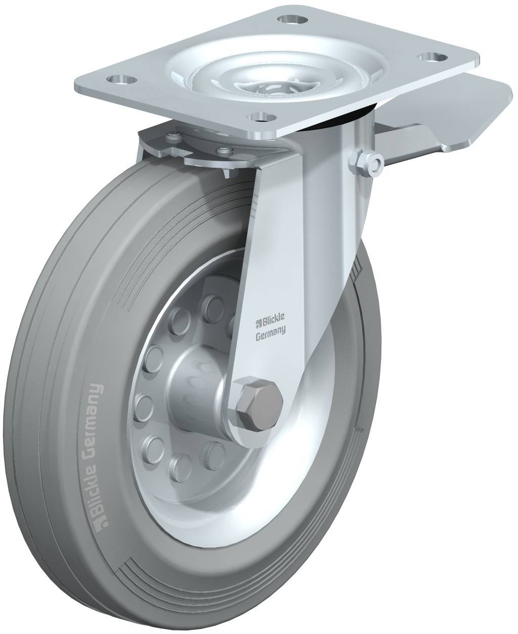 Blickle 337576 LE-VE 180R-ST-SG Kółko skrętne z hamulcem Średnica koła: 180 mm Maksymalne obciążenie: 170 kg 1 szt. - obrazek 1