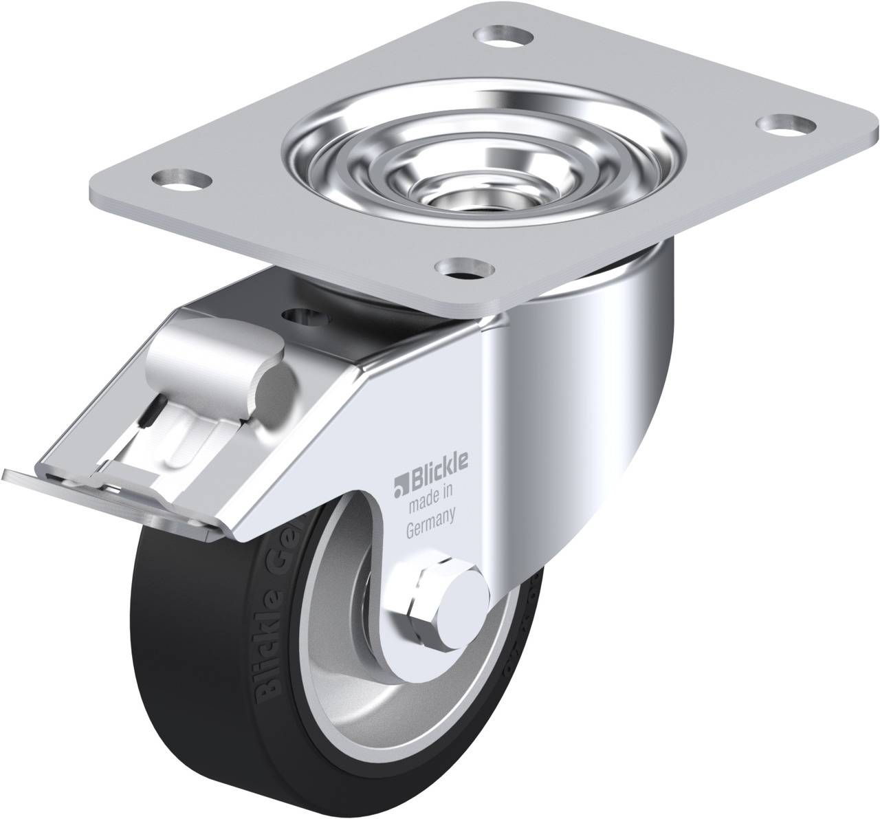 Blickle 616920 LK-ALEV 100K-3-FI Kółko skrętne z hamulcem Średnica koła: 100 mm Maksymalne obciążenie: 200 kg 1 szt. - obrazek 1