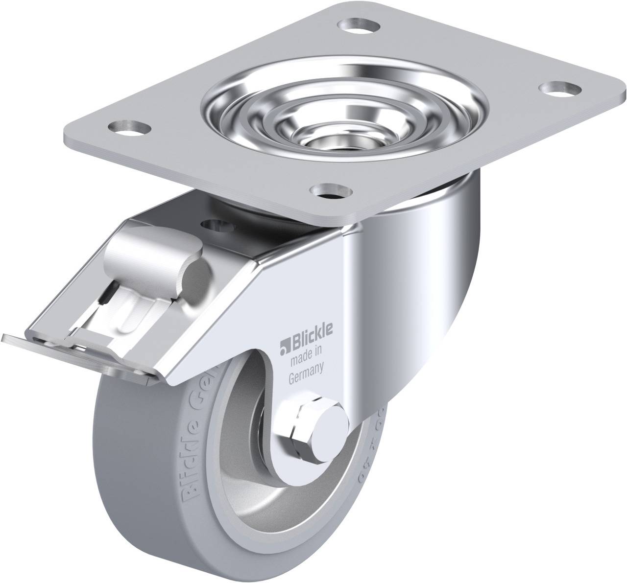 Blickle 698225 LK-ALEV 100K-3-FI-SG Kółko skrętne z hamulcem Średnica koła: 100 mm Maksymalne obciążenie: 200 kg 1 szt. - obrazek 1
