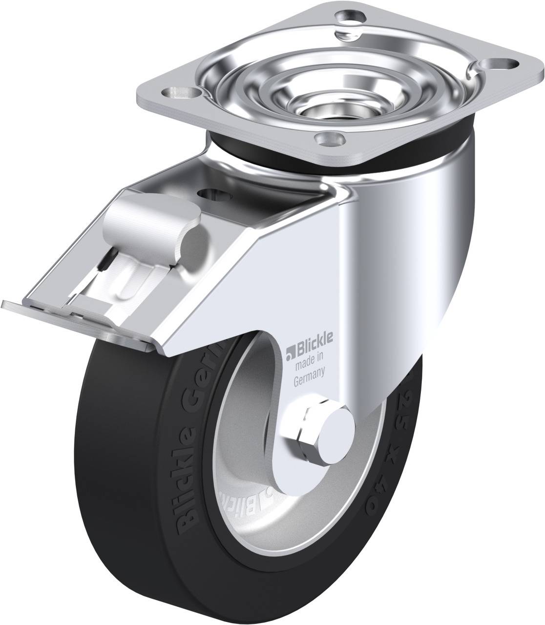 Blickle 613323 LK-ALEV 125K-1-FI Kółko skrętne z hamulcem Średnica koła: 125 mm Maksymalne obciążenie: 250 kg 1 szt. - obrazek 1