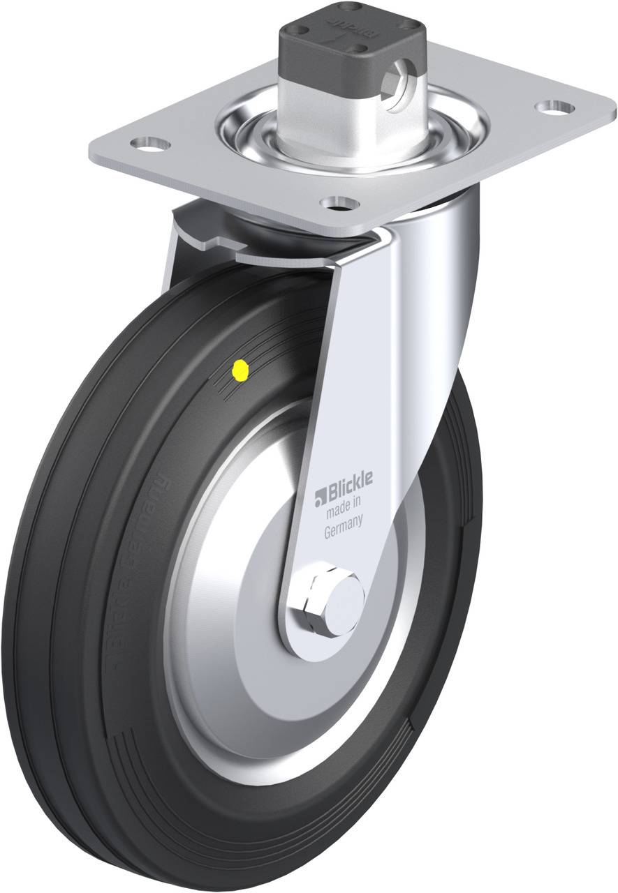 Blickle 849815 LE-VE 200R-CS11-EL-FA Kółko skrętne z hamulcem Średnica koła: 200 mm Maksymalne obciążenie: 205 kg 1 szt. - obrazek 1