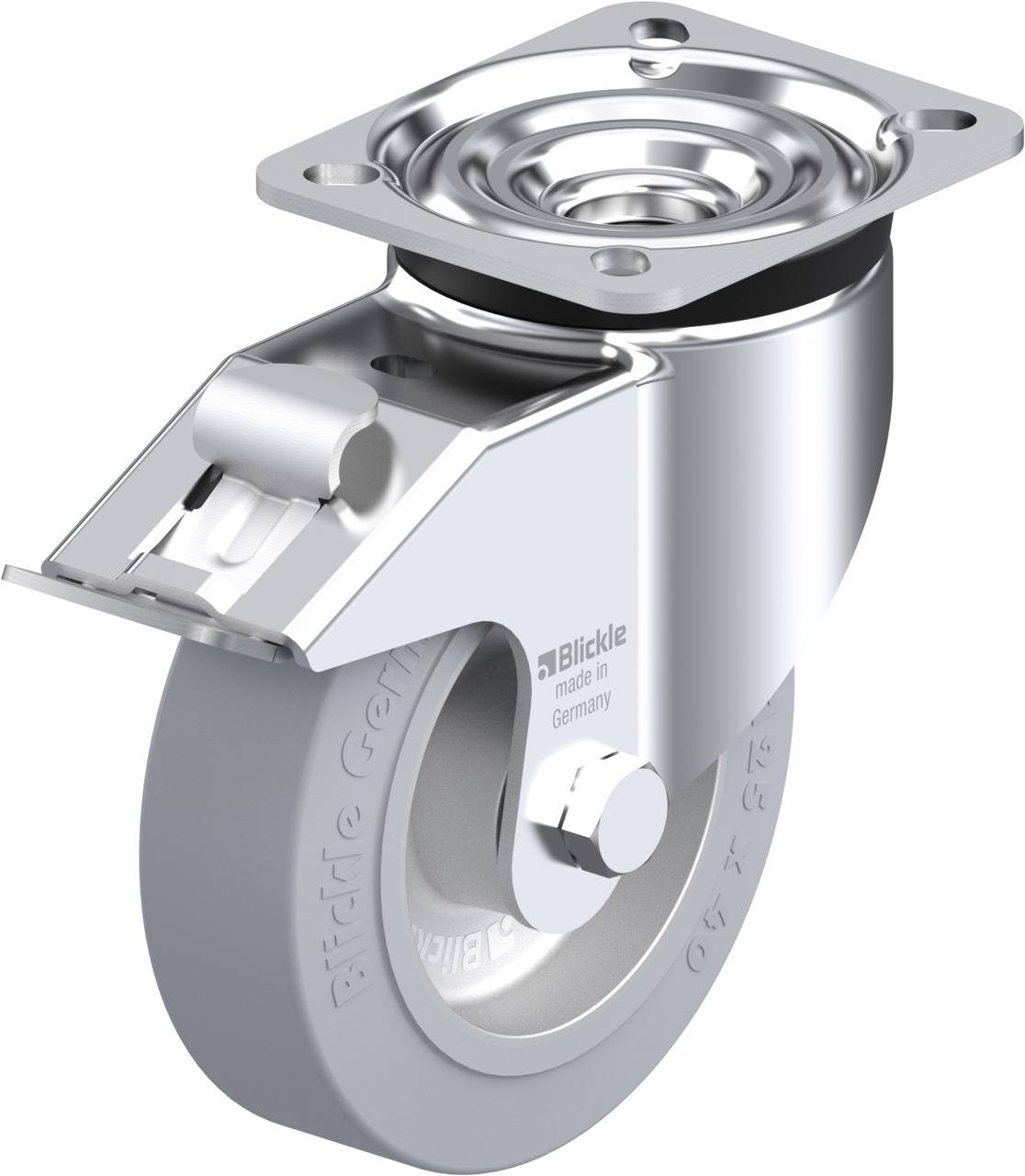Blickle 646679 LK-ALEV 125K-1-FI-SG Kółko skrętne z hamulcem Średnica koła: 125 mm Maksymalne obciążenie: 250 kg 1 szt. - obrazek 1