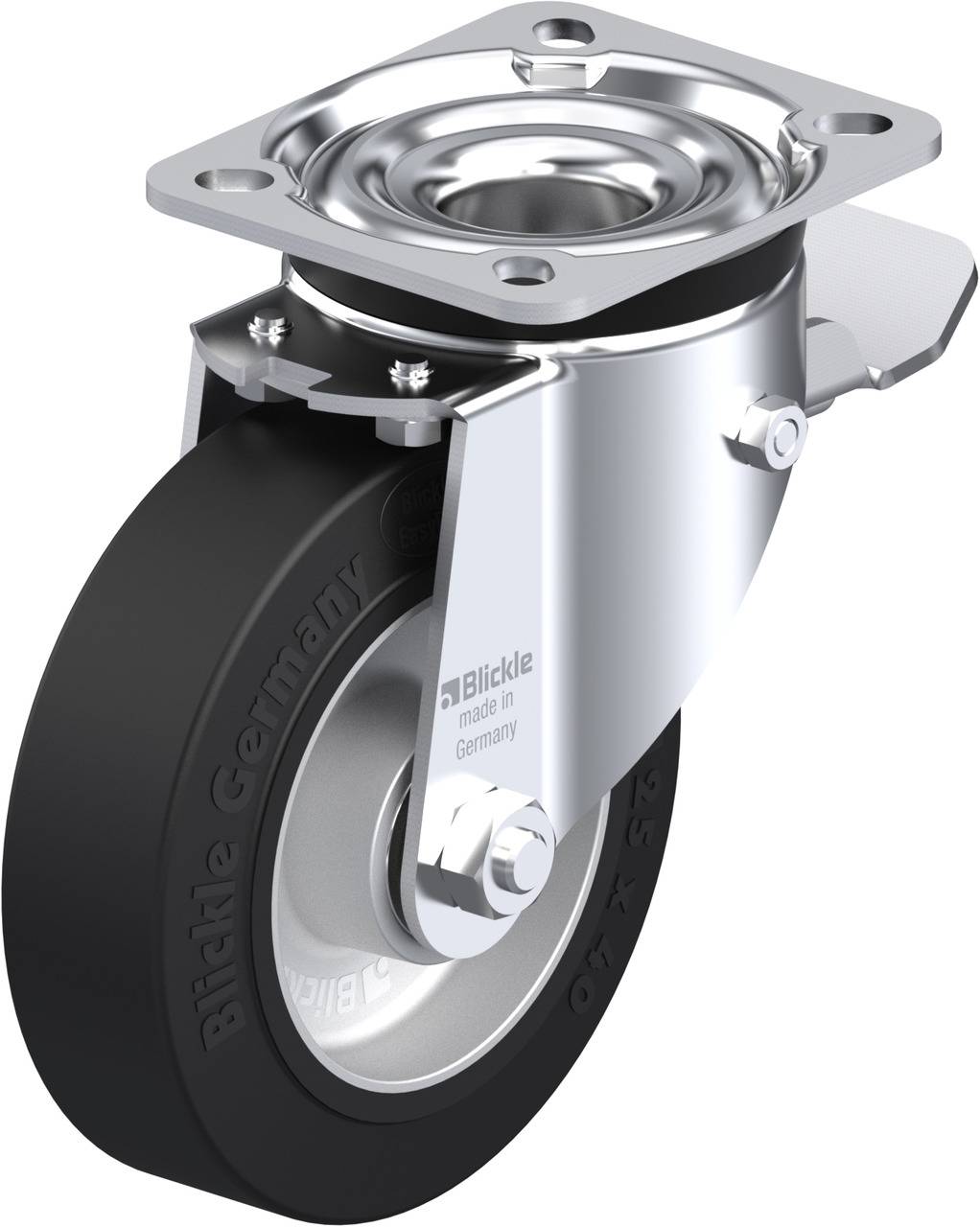 Blickle 303297 LK-ALEV 125K-1-ST Kółko skrętne z hamulcem Średnica koła: 125 mm Maksymalne obciążenie: 250 kg 1 szt. - obrazek 1