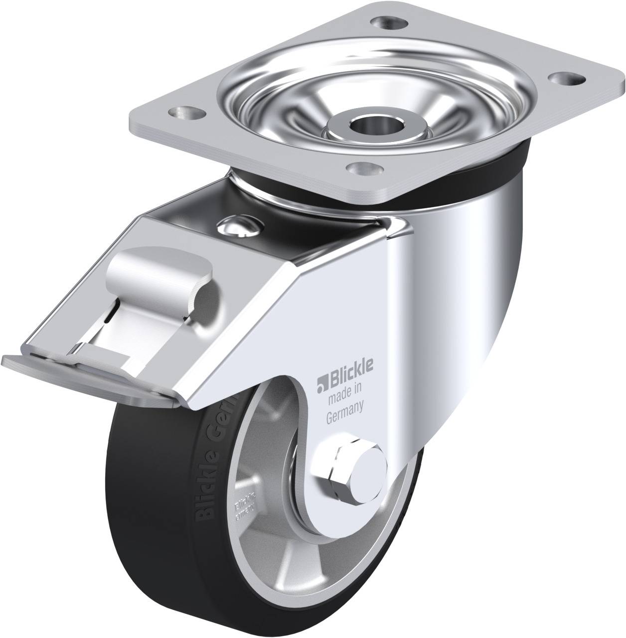 Blickle 617696 LK-ALEV 127K-FI Kółko skrętne z hamulcem Średnica koła: 125 mm Maksymalne obciążenie: 300 kg 1 szt. - obrazek 1