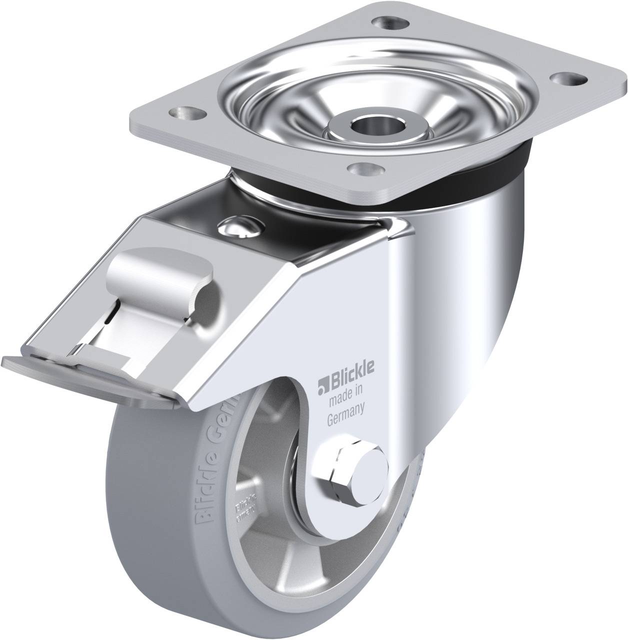 Blickle 593442 LK-ALEV 127K-FI-SG Kółko skrętne z hamulcem Średnica koła: 125 mm Maksymalne obciążenie: 300 kg 1 szt. - obrazek 1
