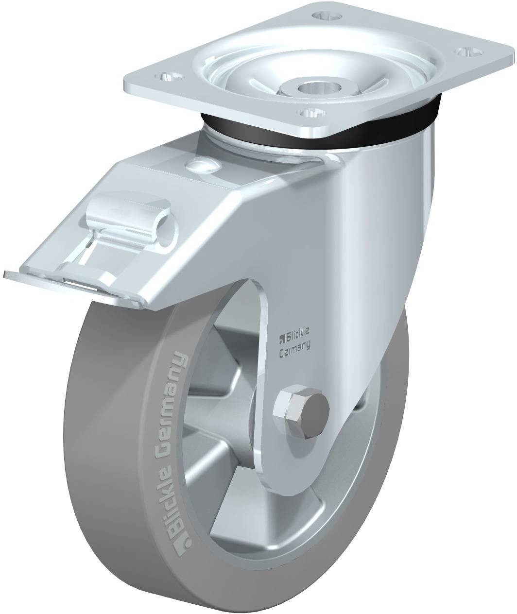 Blickle 676965 LK-ALEV 180K-FI-SG Kółko skrętne z hamulcem Średnica koła: 180 mm Maksymalne obciążenie: 450 kg 1 szt. - obrazek 1