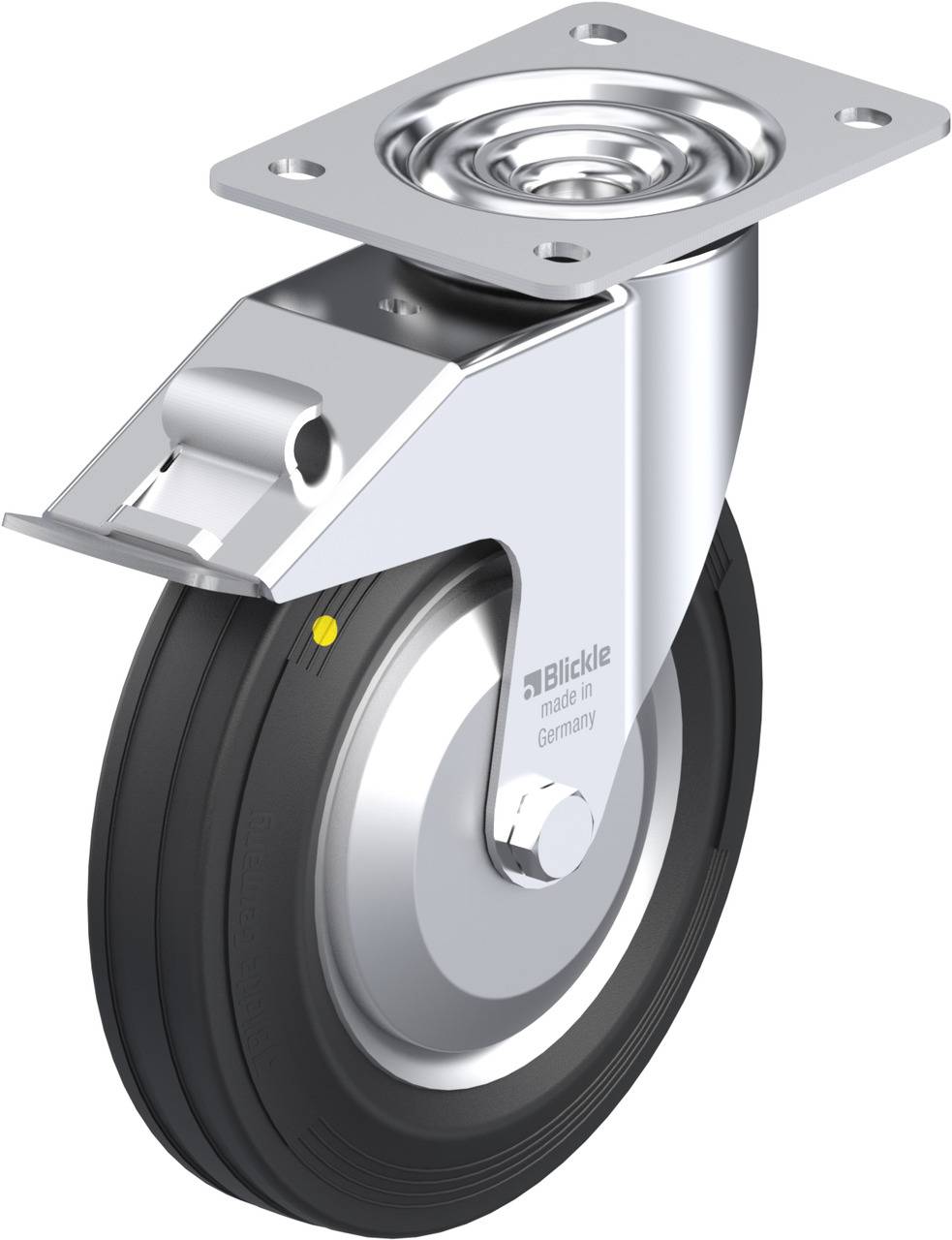 Blickle 749719 LE-VE 200R-FI-EL-FA Kółko skrętne z hamulcem Średnica koła: 200 mm Maksymalne obciążenie: 205 kg 1 szt. - obrazek 1