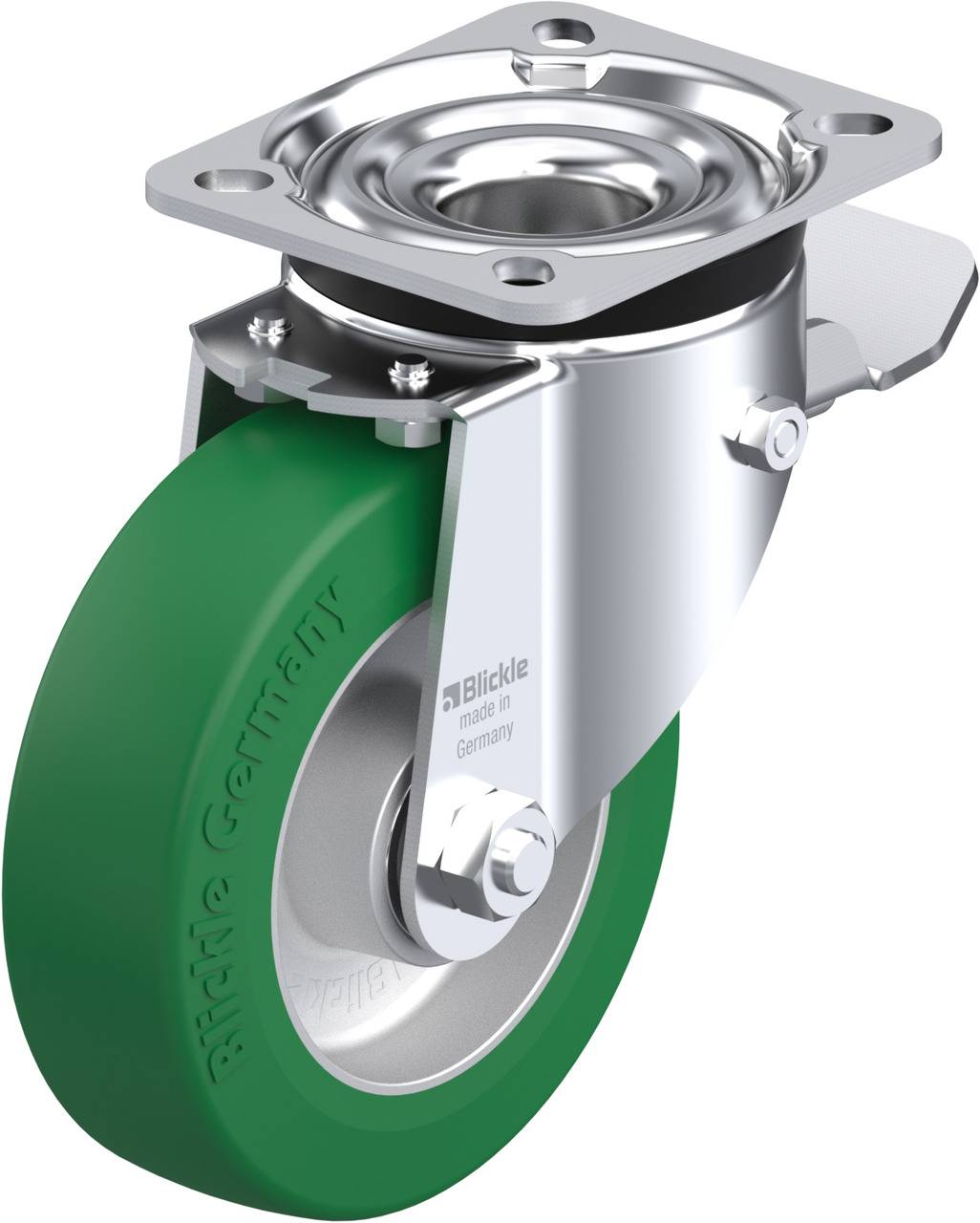 Blickle 629121 LK-ALST 125K-1-ST Kółko skrętne z hamulcem Średnica koła: 125 mm Maksymalne obciążenie: 350 kg 1 szt. - obrazek 1