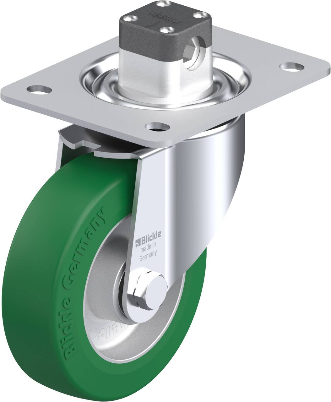 Blickle 752048 LK-ALST 125K-3-CS11 Kółko skrętne z hamulcem Średnica koła: 125 mm Maksymalne obciążenie: 350 kg 1 szt. - obrazek 1