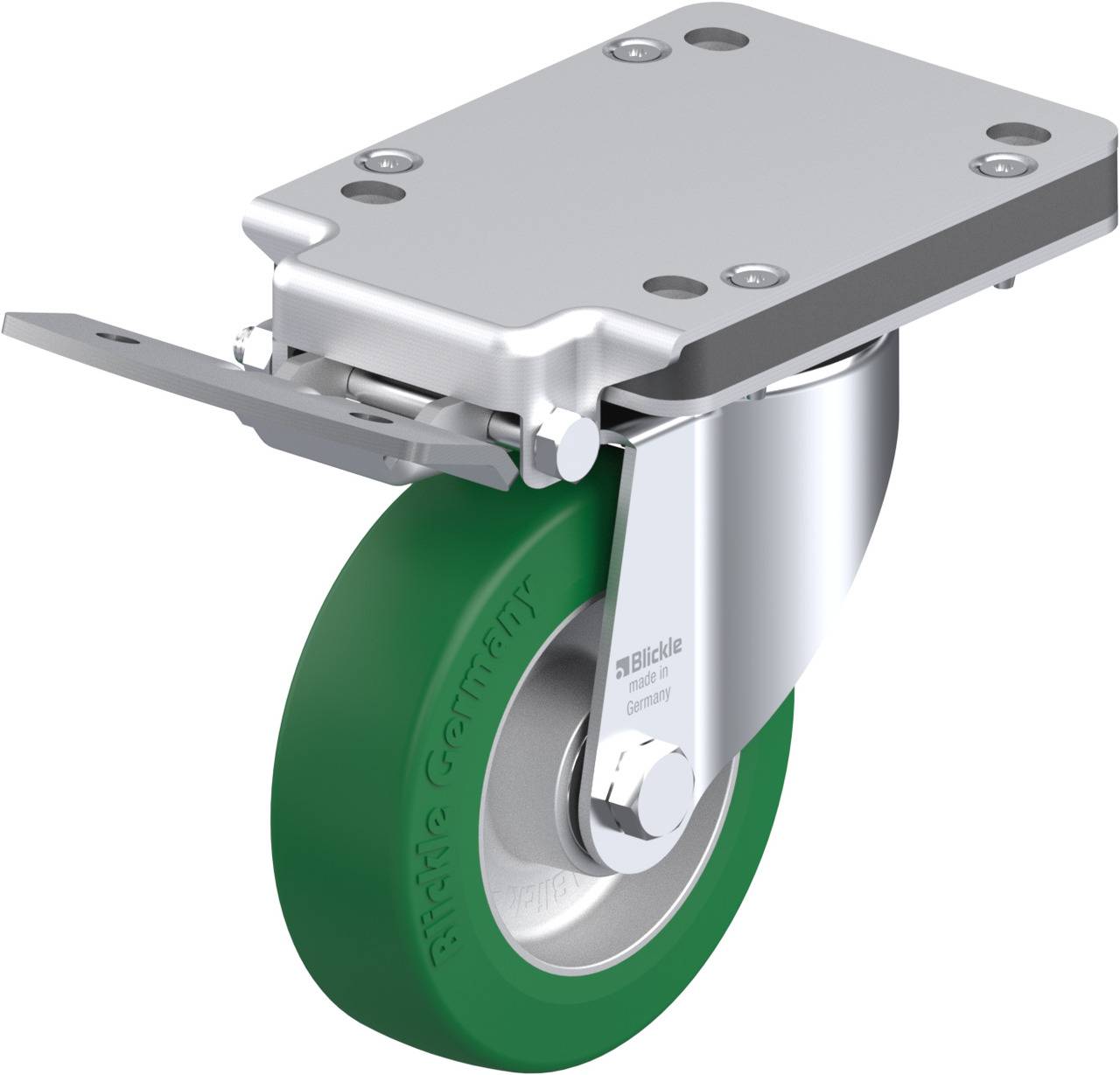Blickle 760432 LK-ALST 125K-3-IS Kółko skrętne z hamulcem Średnica koła: 125 mm Maksymalne obciążenie: 350 kg 1 szt. - obrazek 1