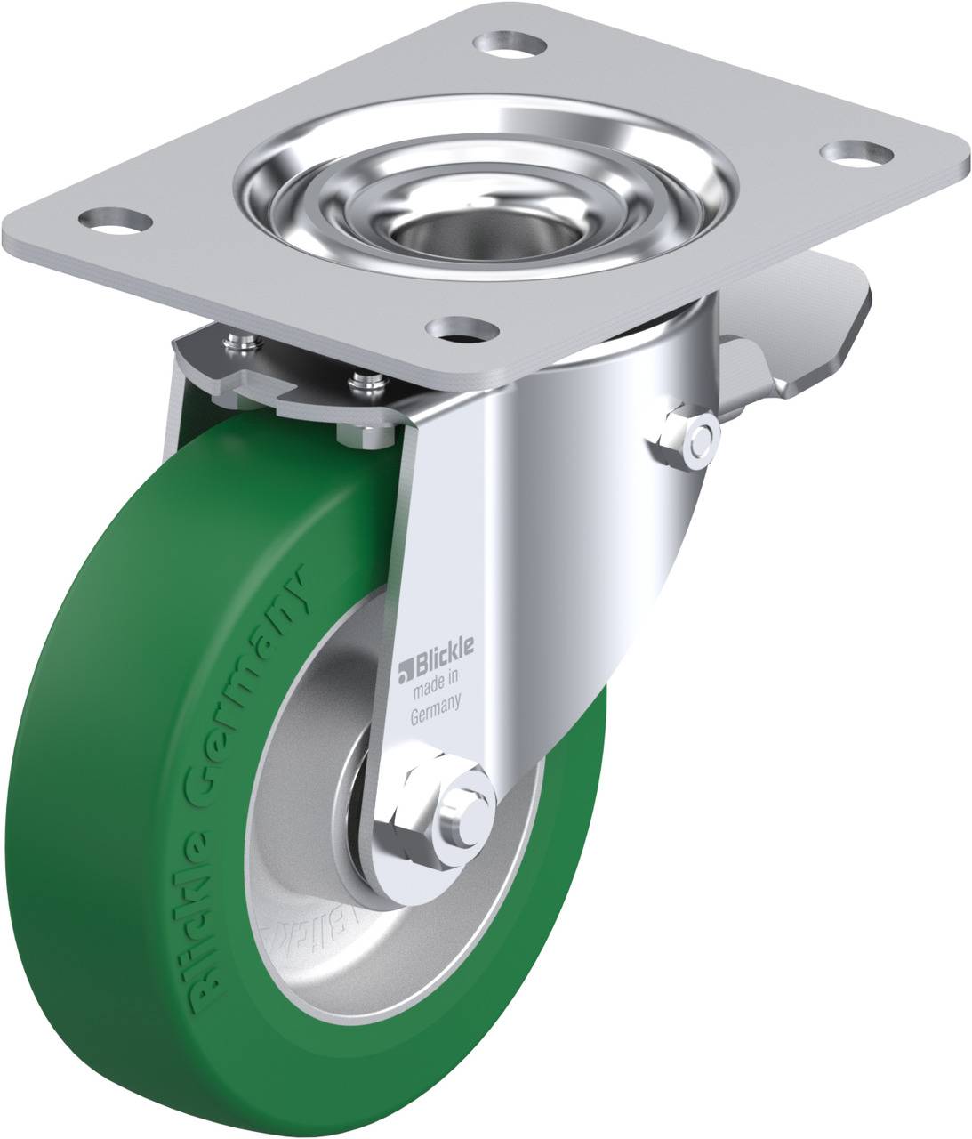 Blickle 659060 LK-ALST 125K-3-ST Kółko skrętne z hamulcem Średnica koła: 125 mm Maksymalne obciążenie: 350 kg 1 szt. - obrazek 1