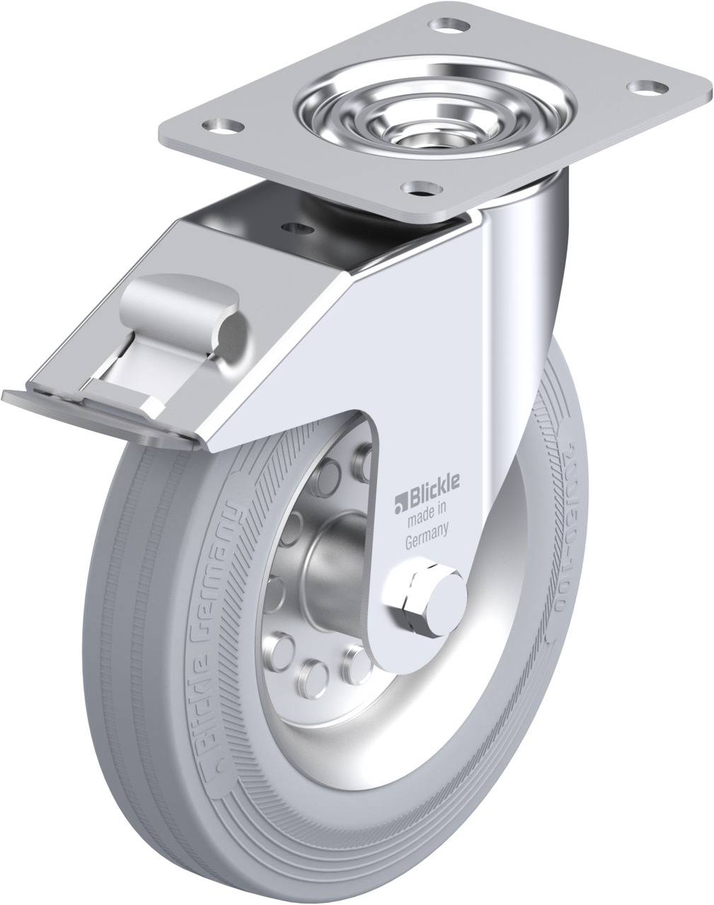 Blickle 520213 LE-VE 200R-FI-SG Kółko skrętne z hamulcem Średnica koła: 200 mm Maksymalne obciążenie: 205 kg 1 szt. - obrazek 1