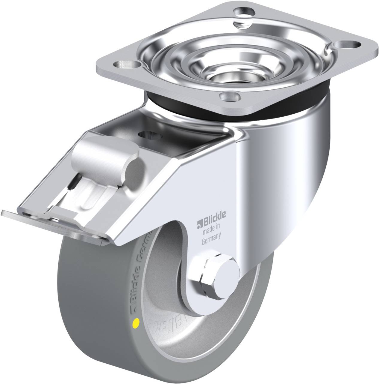 Blickle 621540 LK-ALTH 100K-1-FI-AS Kółko skrętne z hamulcem Średnica koła: 100 mm Maksymalne obciążenie: 350 kg 1 szt. - obrazek 1