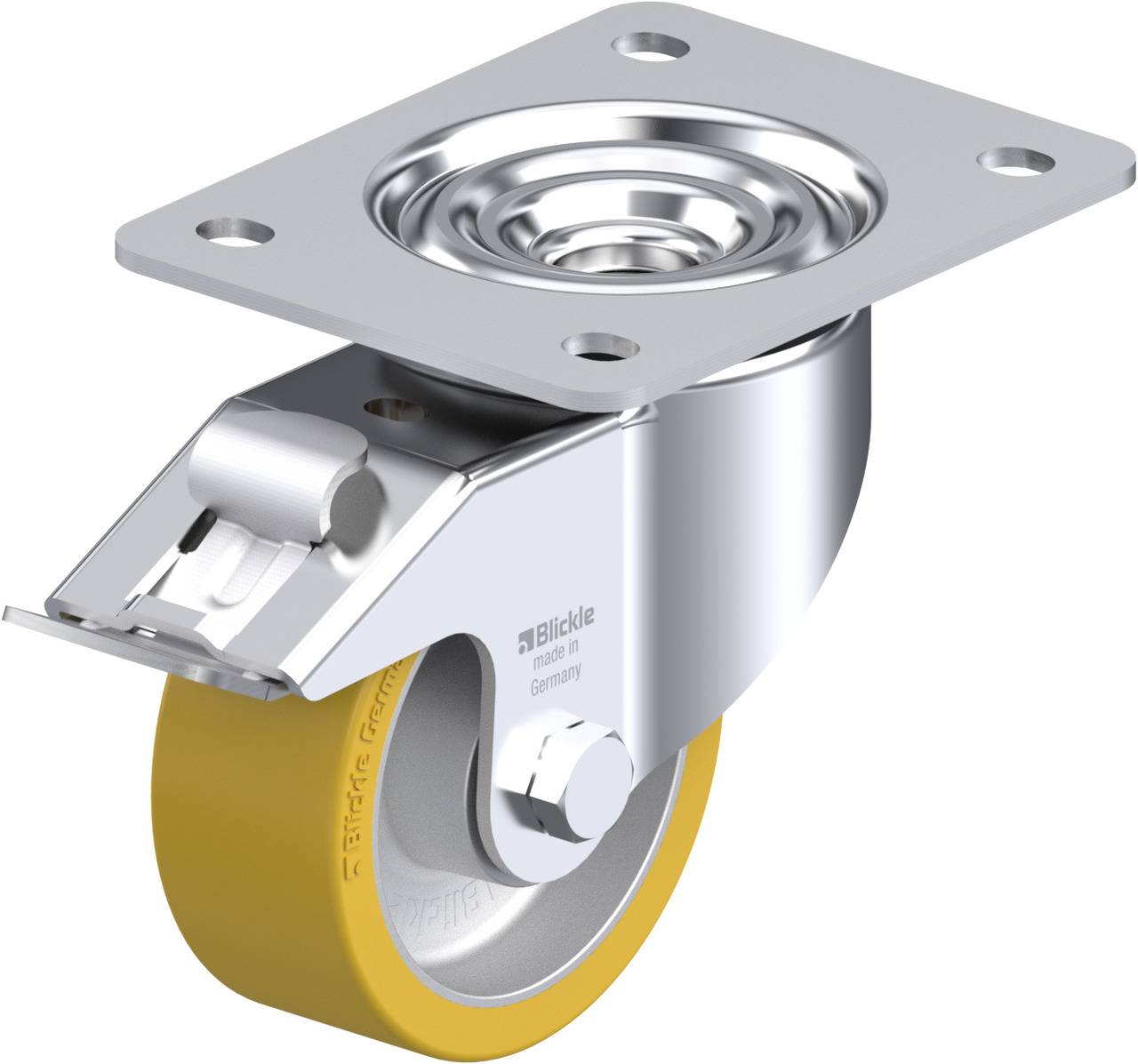 Blickle 531574 LK-ALTH 100K-3-FI Kółko skrętne z hamulcem Średnica koła: 100 mm Maksymalne obciążenie: 350 kg 1 szt. - obrazek 1