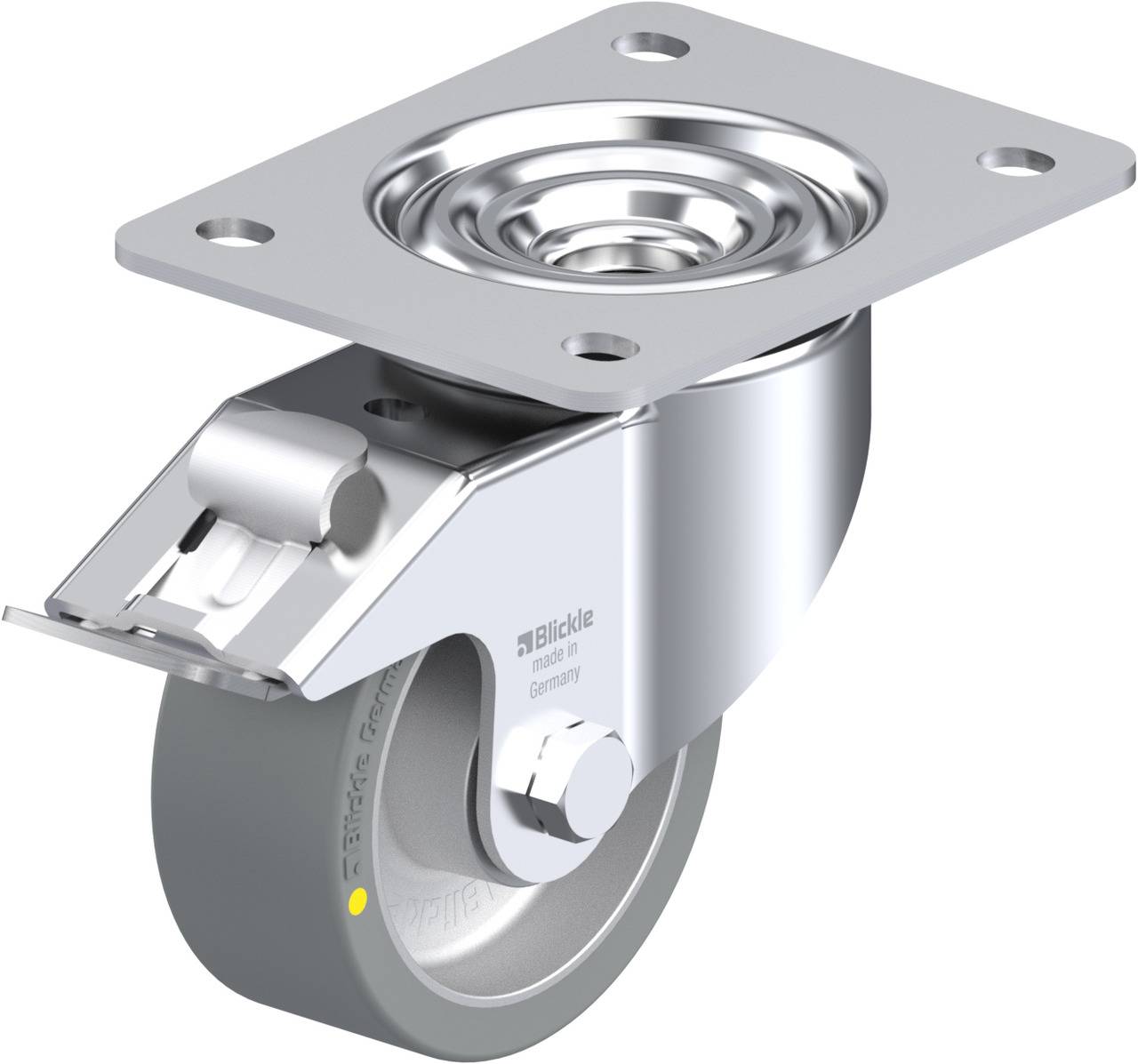 Blickle 660159 LK-ALTH 100K-3-FI-AS Kółko skrętne z hamulcem Średnica koła: 100 mm Maksymalne obciążenie: 350 kg 1 szt. - obrazek 1