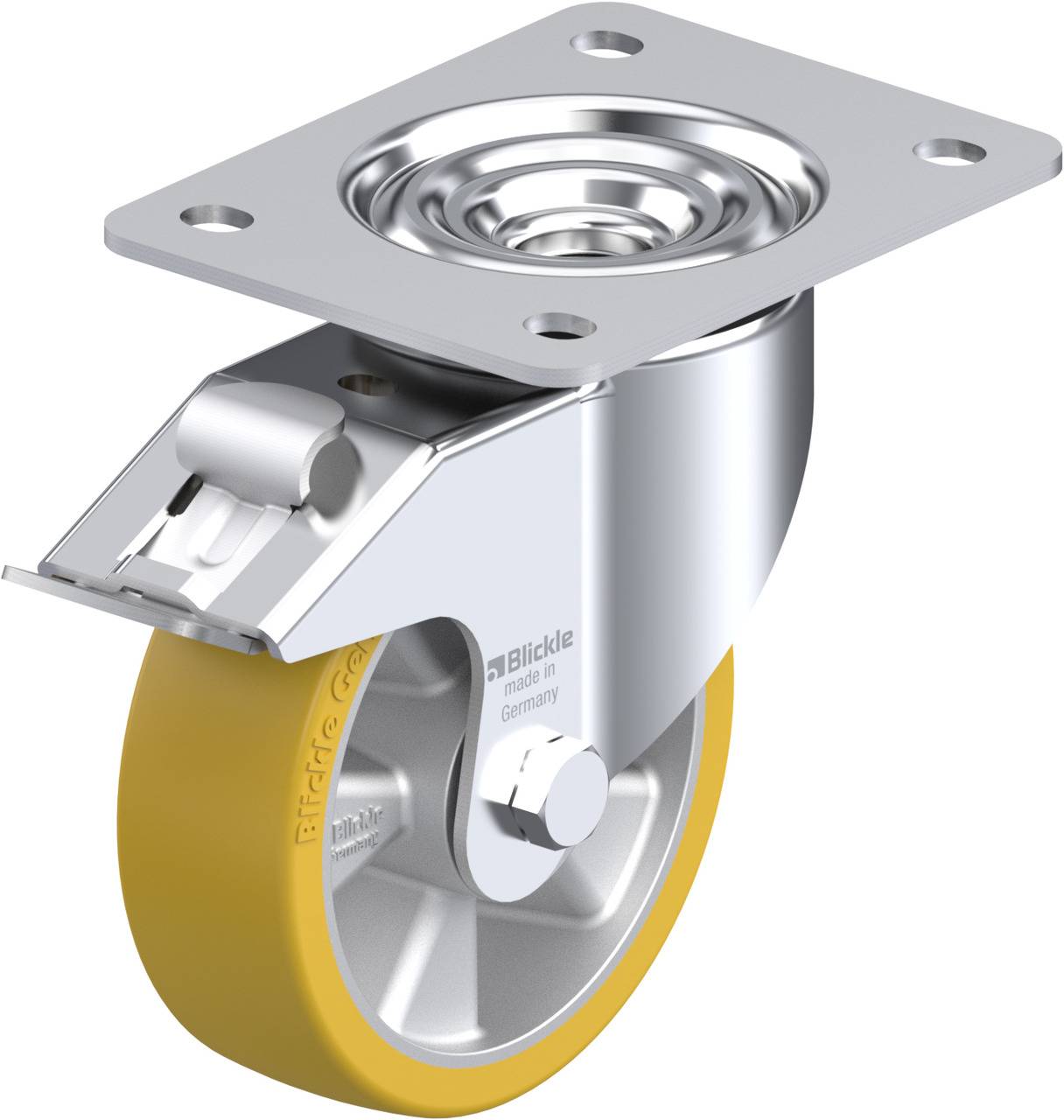 Blickle 482059 LK-ALTH 125K-3-FI Kółko skrętne z hamulcem Średnica koła: 125 mm Maksymalne obciążenie: 350 kg 1 szt. - obrazek 1