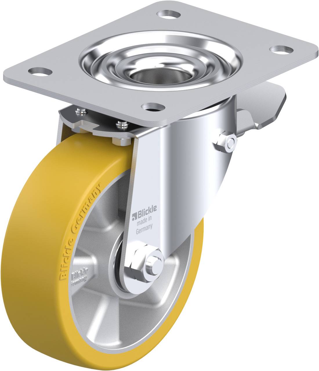 Blickle 277194 LK-ALTH 125K-3-ST Kółko skrętne z hamulcem Średnica koła: 125 mm Maksymalne obciążenie: 350 kg 1 szt. - obrazek 1