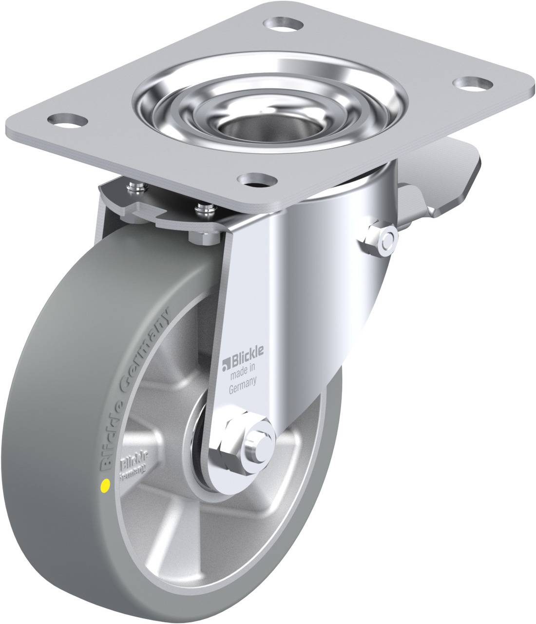 Blickle 762945 LK-ALTH 125K-3-ST-AS Kółko skrętne z hamulcem Średnica koła: 125 mm Maksymalne obciążenie: 350 kg 1 szt. - obrazek 1