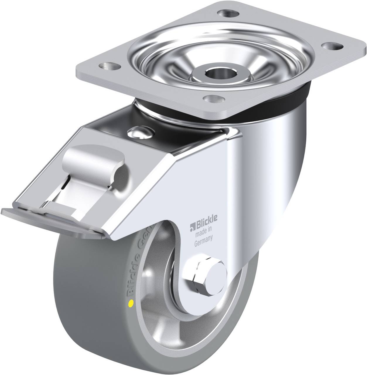 Blickle 763229 LK-ALTH 127K-FI-AS Kółko skrętne z hamulcem Średnica koła: 125 mm Maksymalne obciążenie: 600 kg 1 szt. - obrazek 1