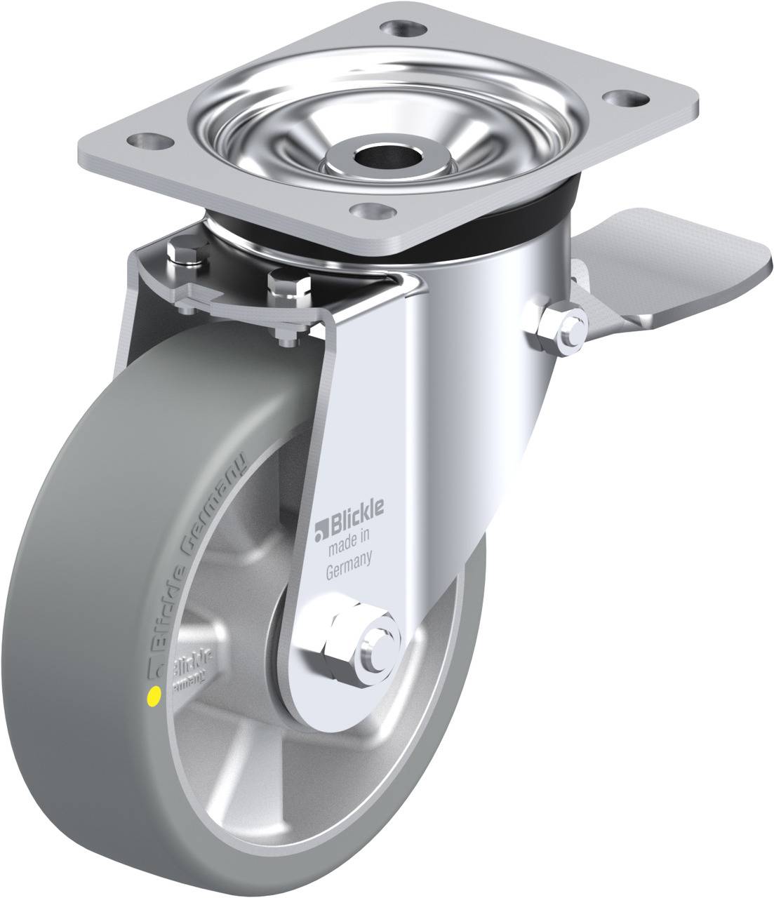 Blickle 852493 LK-ALTH 150K-ST-AS Kółko skrętne z hamulcem Średnica koła: 150 mm Maksymalne obciążenie: 600 kg 1 szt. - obrazek 1