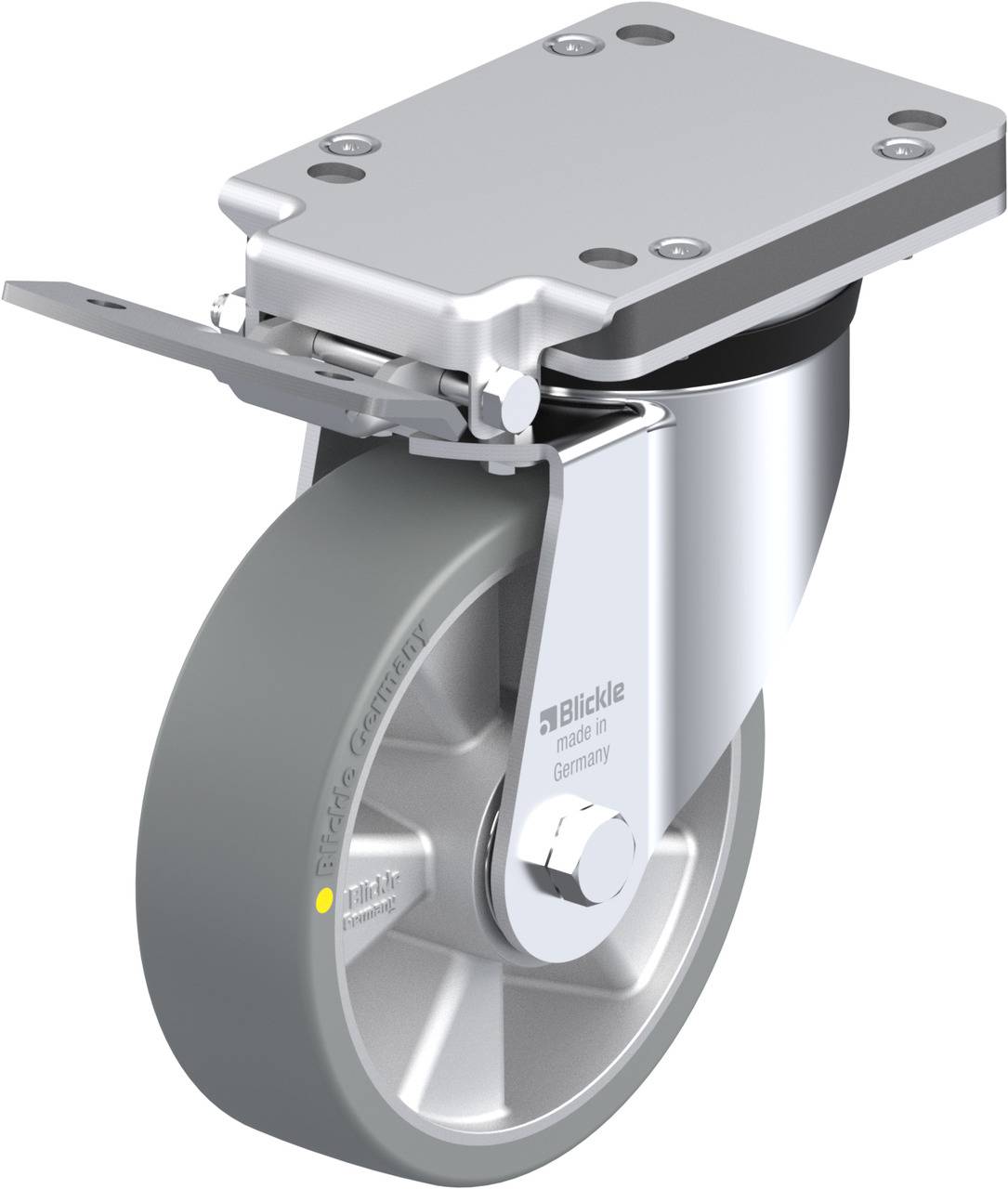 Blickle 754062 LK-ALTH 160K-IS-AS Kółko skrętne z hamulcem Średnica koła: 160 mm Maksymalne obciążenie: 600 kg 1 szt. - obrazek 1